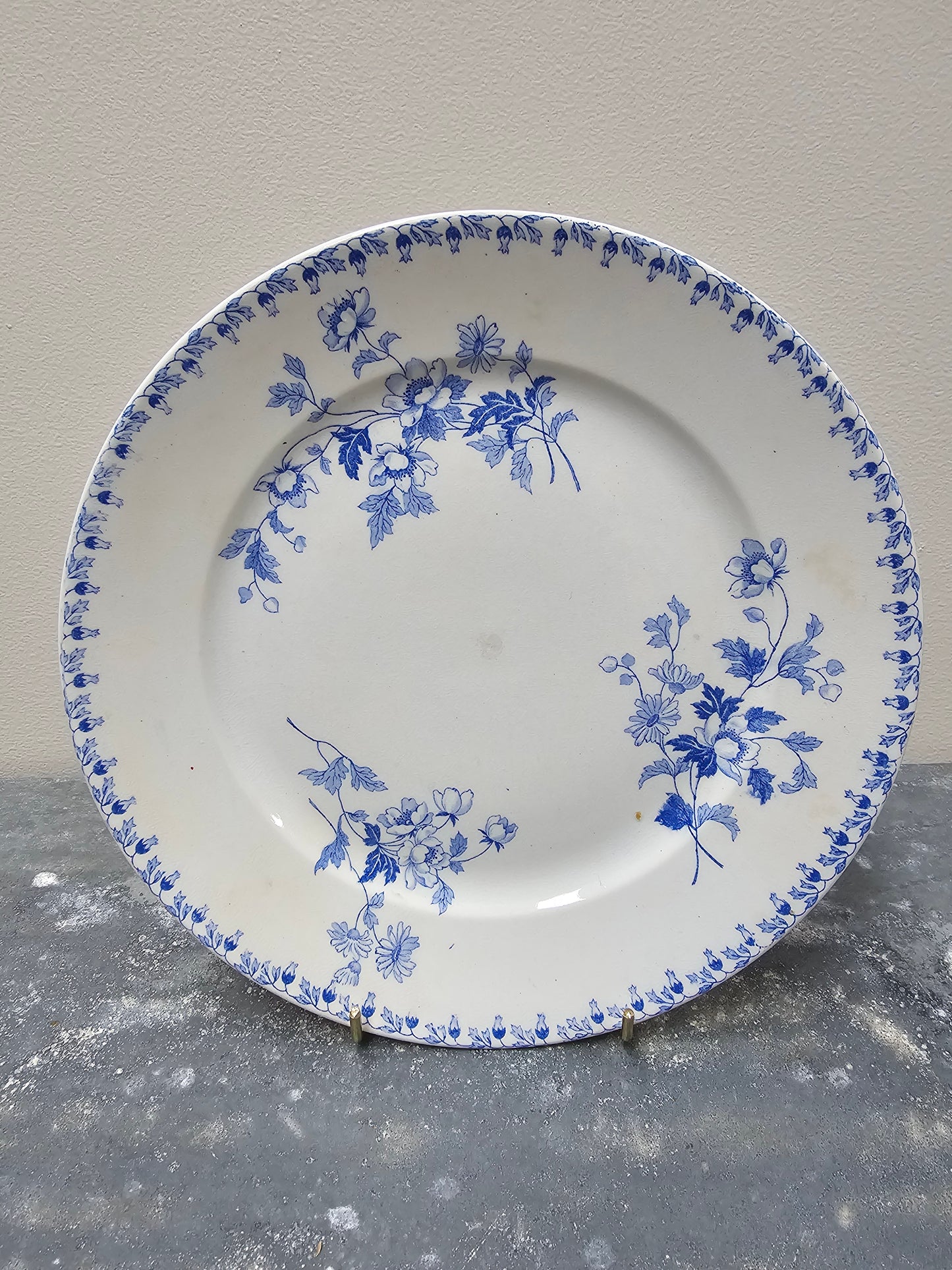 Antique Dutch 'Société Ceramique - Toulouse' Round Floral Plates