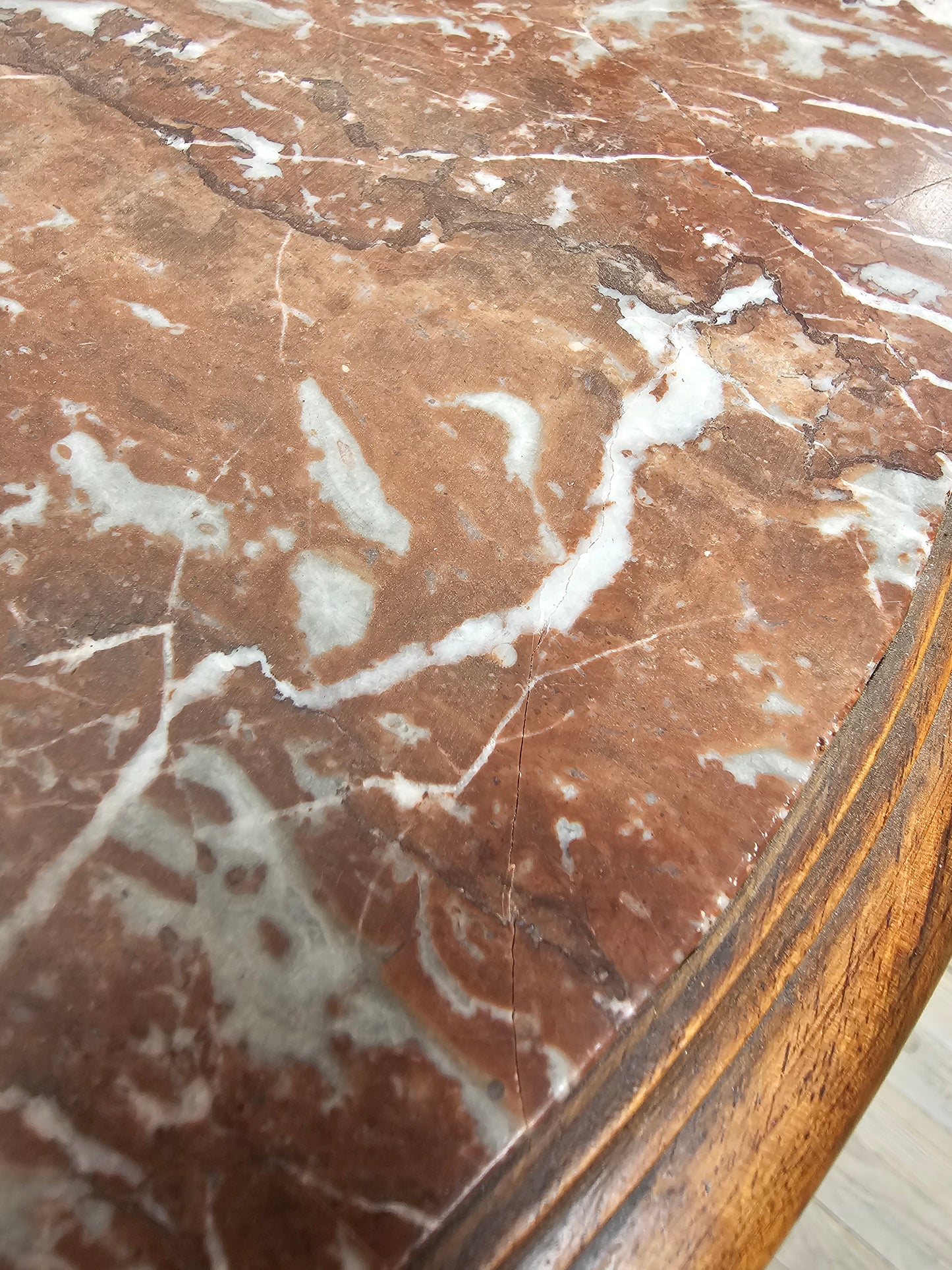 Antique French Louis XV Serpentine Bedside Table