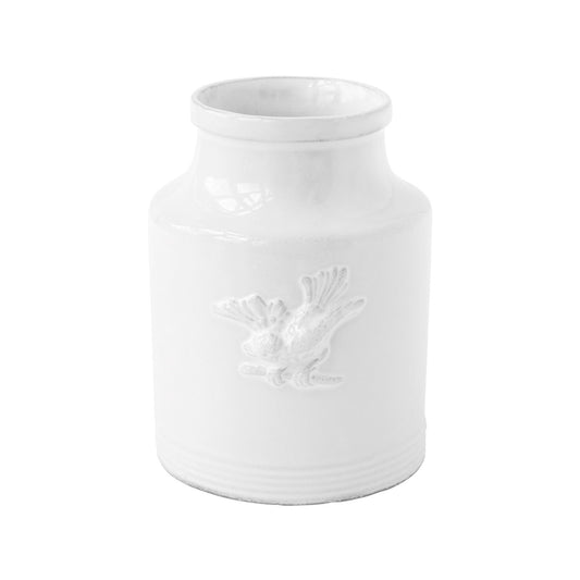 Astier de Villatte Small Sobre Vase with Bird