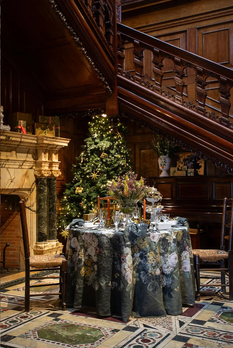 Summerill & Bishop 'Still Life' Round Linen Tablecloth