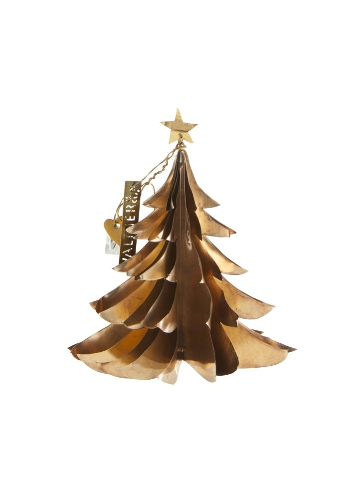 Walther & Co. Brass Foil Standing Christmas Tree