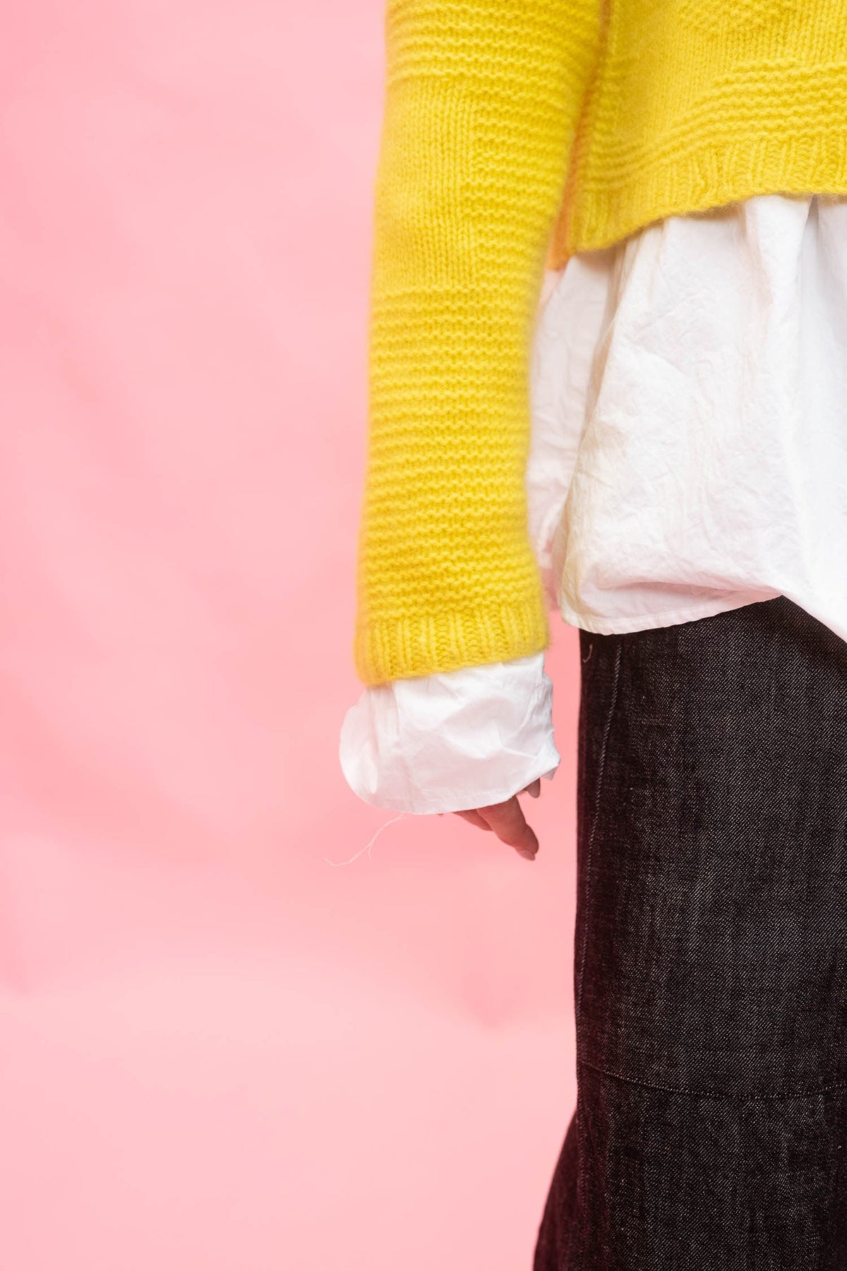 Sula Cashmere Flower Cardi - Lemon