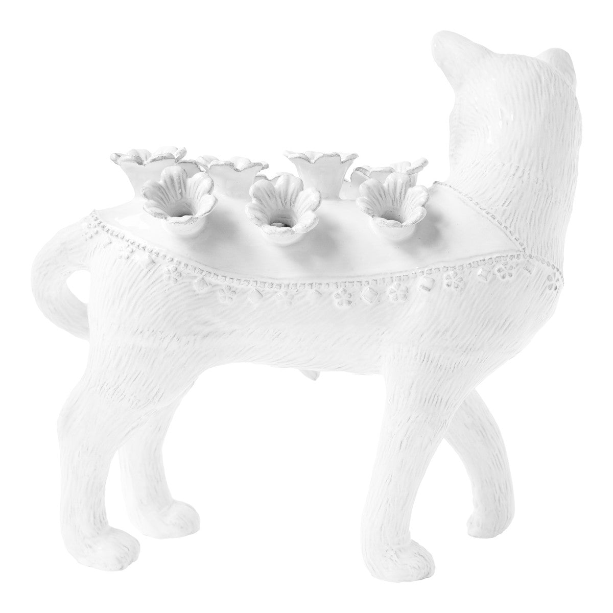 Astier de Villatte Cat Flower Holder Vase