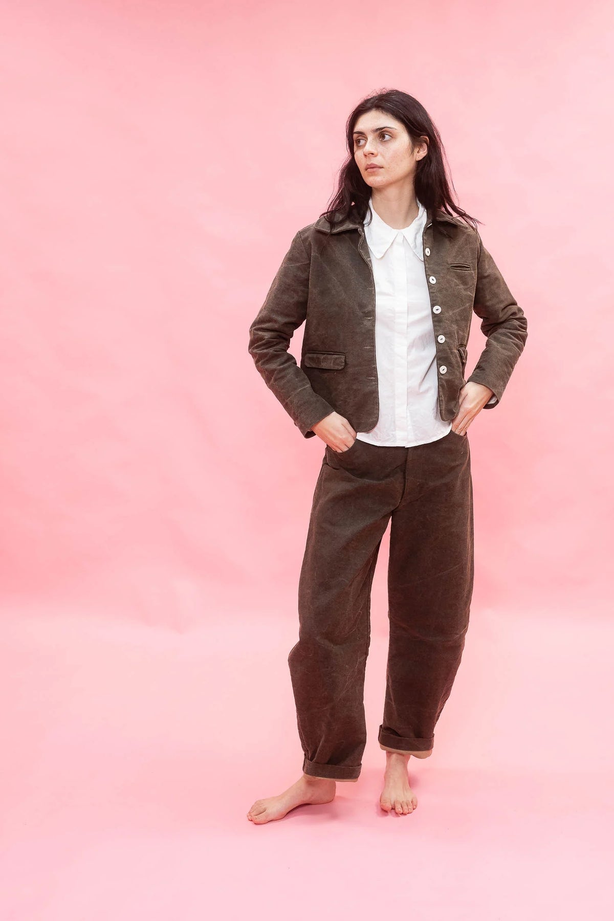 Sula Everyday Trousers - Brown Cotton Patina