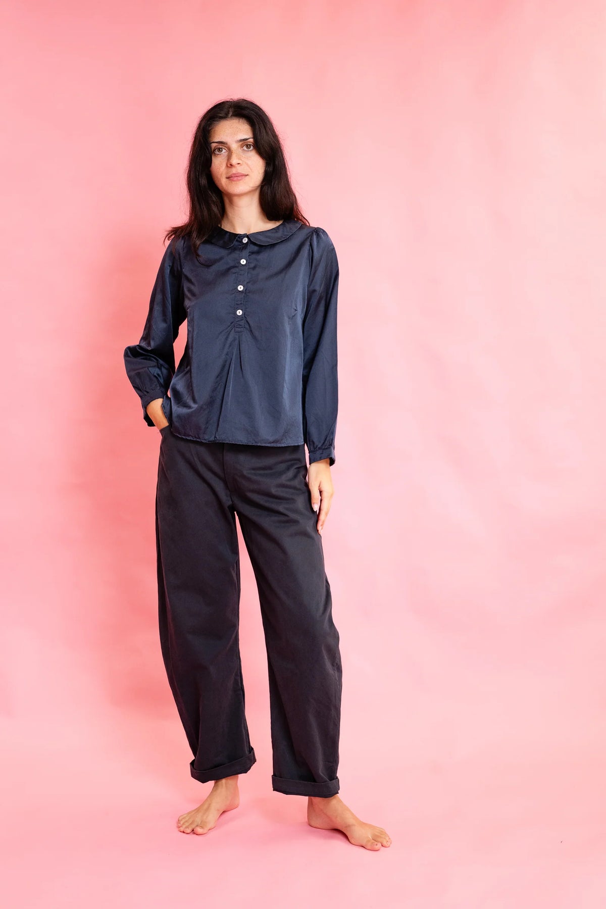 Sula Sweet Blouse Long Sleeve - Blueberry