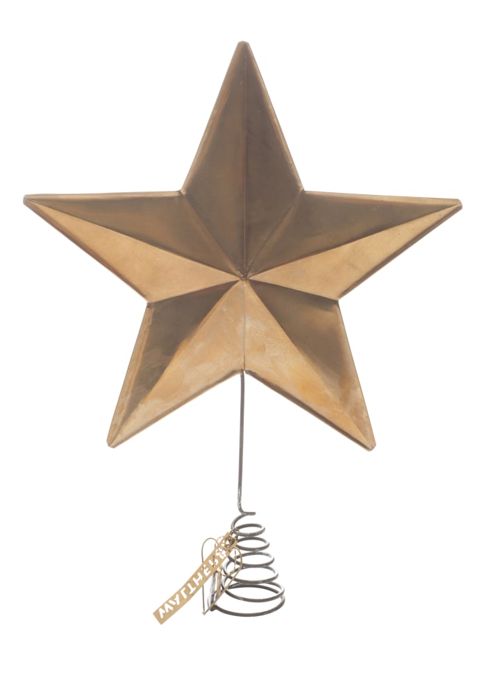 Walther & Co. Antique Brass Star Tree Topper