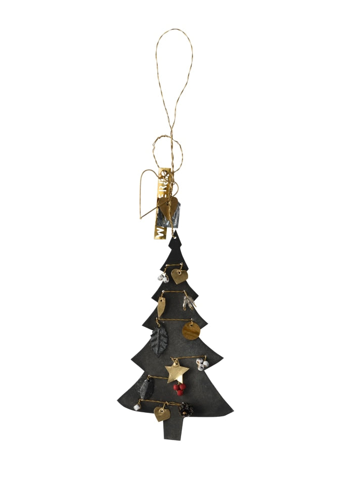 Walther & Co. Decorated Zinc Christmas Tree Ornament
