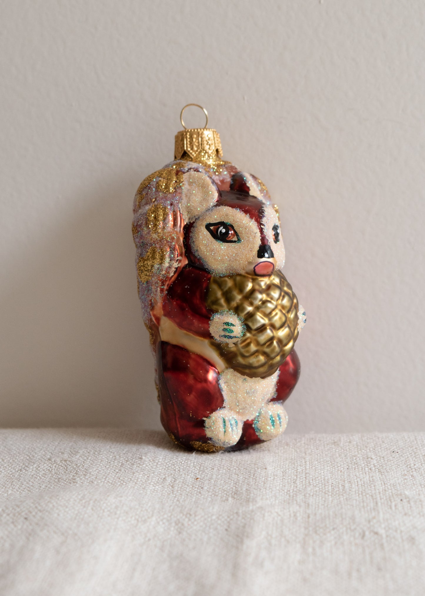 Polish Glass Christmas Ornament - Squirrel