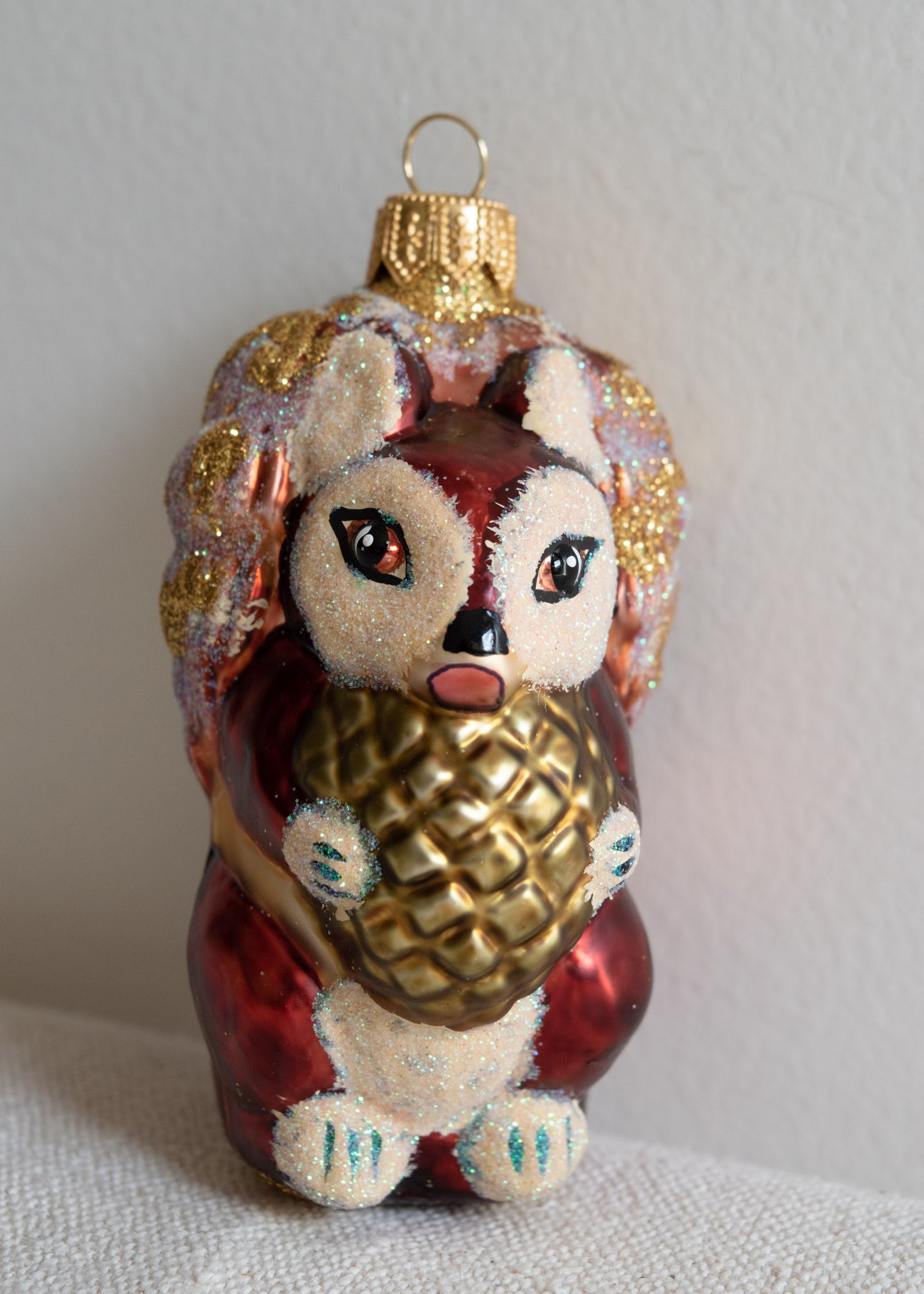 Polish Glass Christmas Ornament - Squirrel