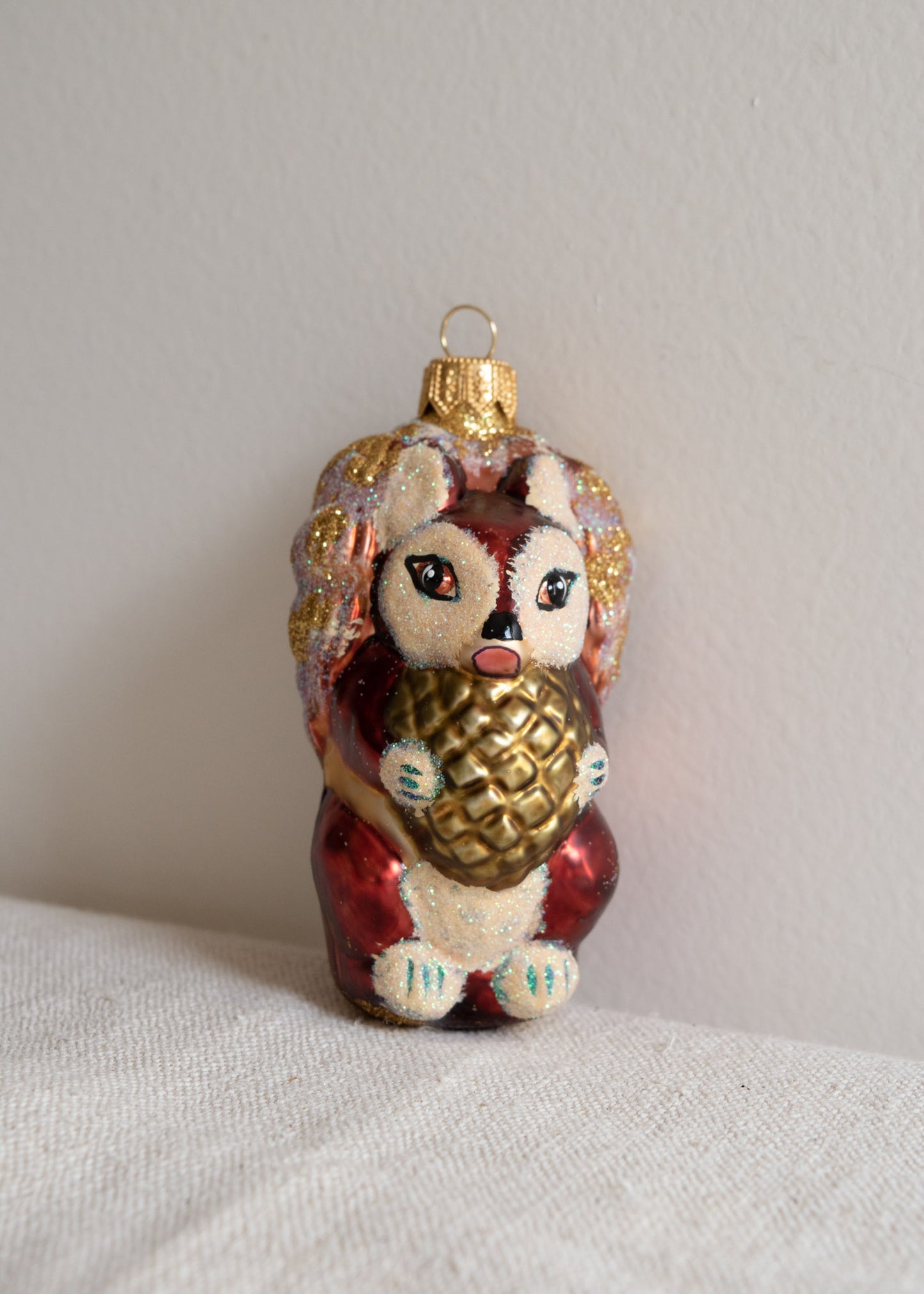 Polish Glass Christmas Ornament - Squirrel
