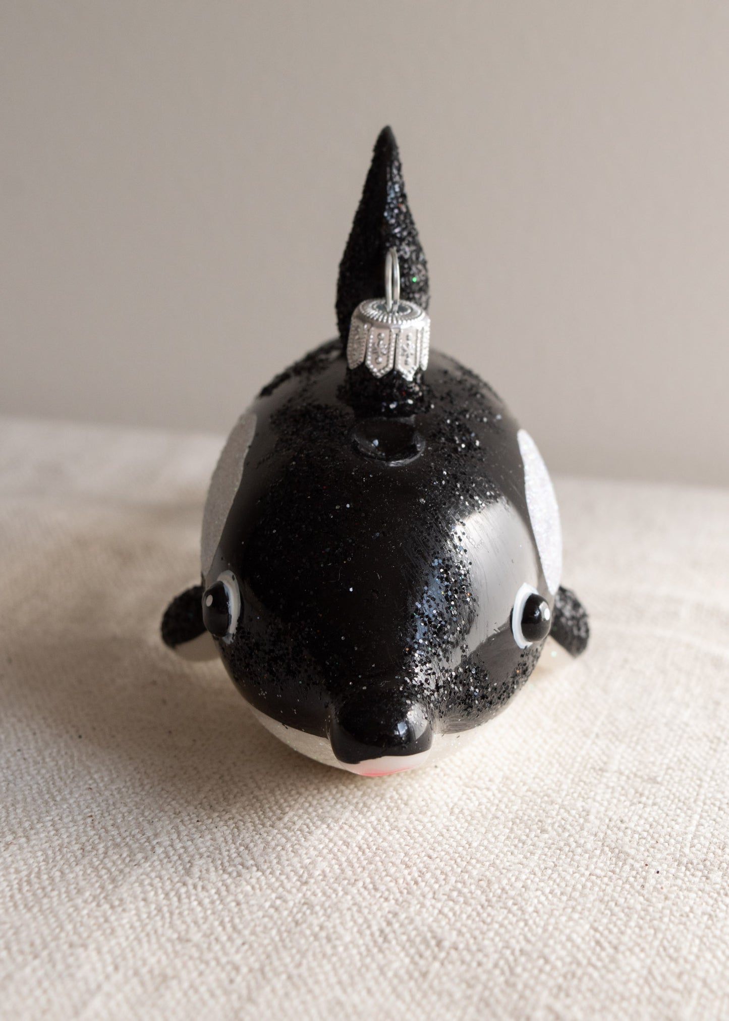 Polish Glass Christmas Ornament - Orca Killer Whale