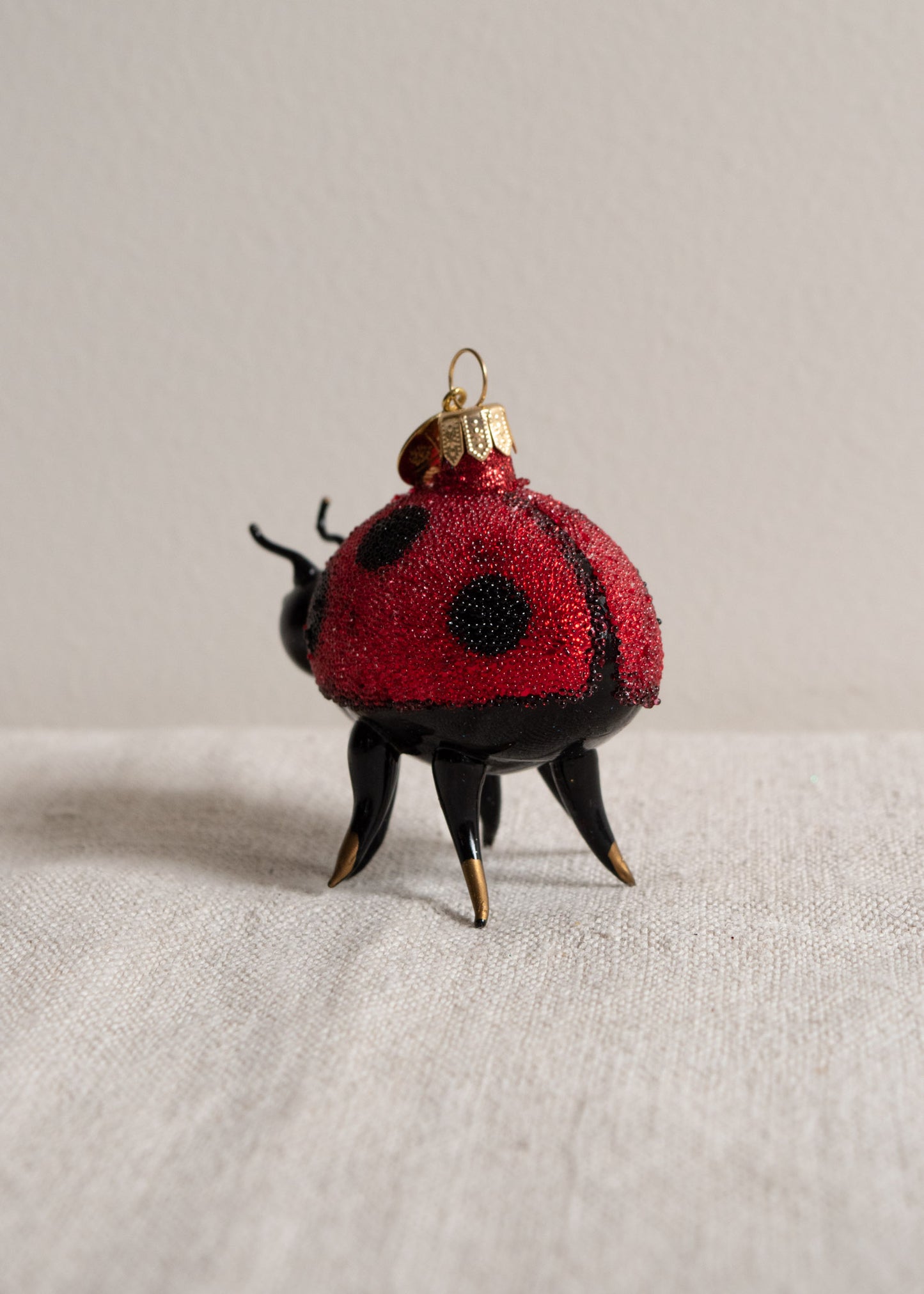 Polish Glass Christmas Ornament - Ladybug