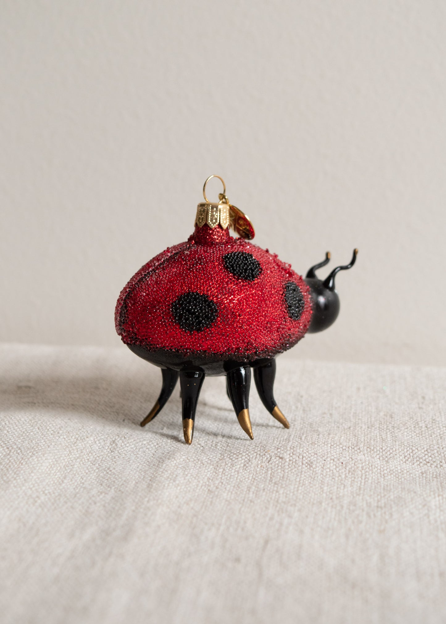 Polish Glass Christmas Ornament - Ladybug