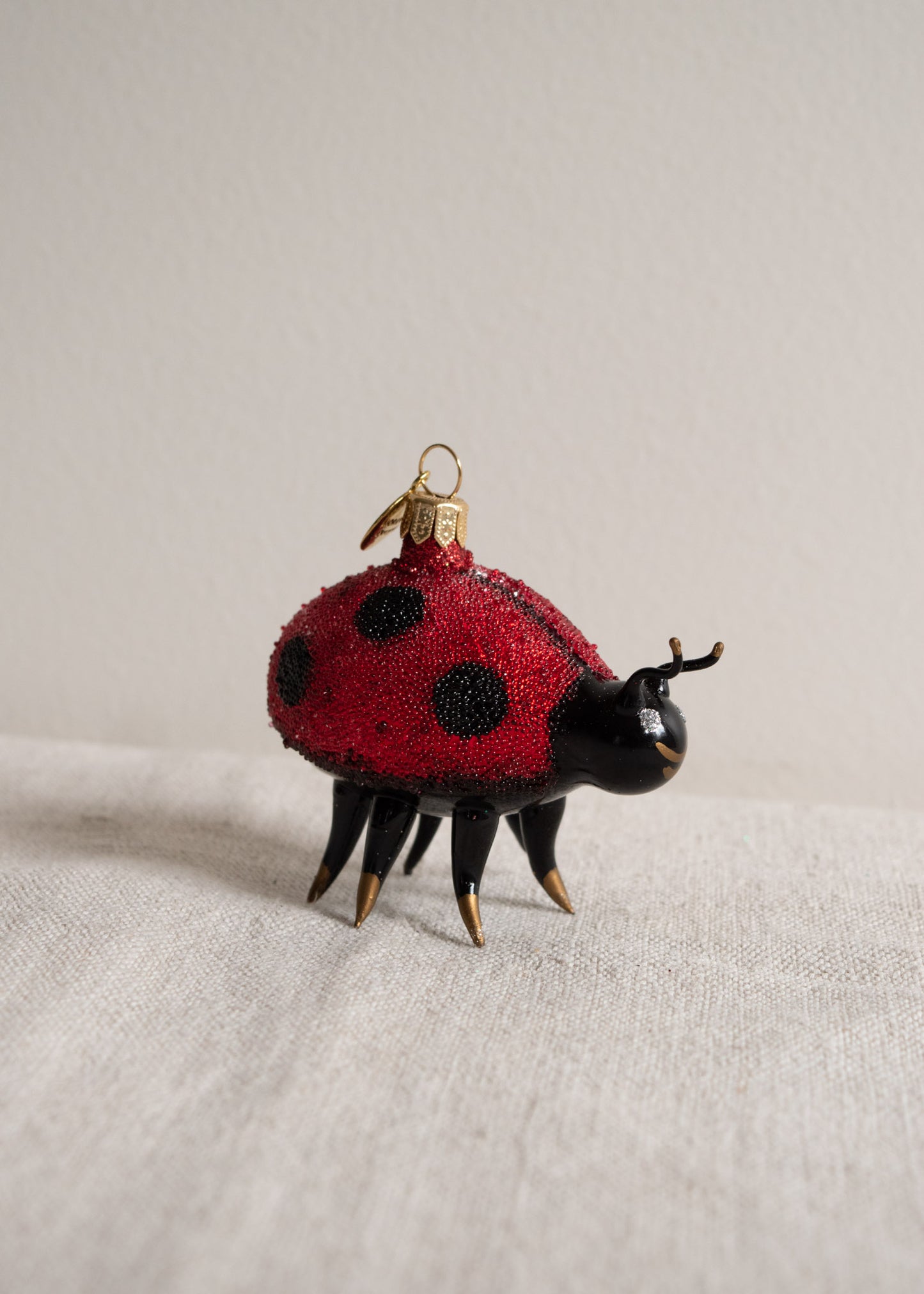 Polish Glass Christmas Ornament - Ladybug
