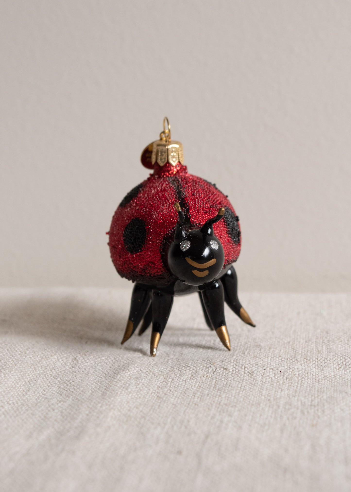 Polish Glass Christmas Ornament - Ladybug