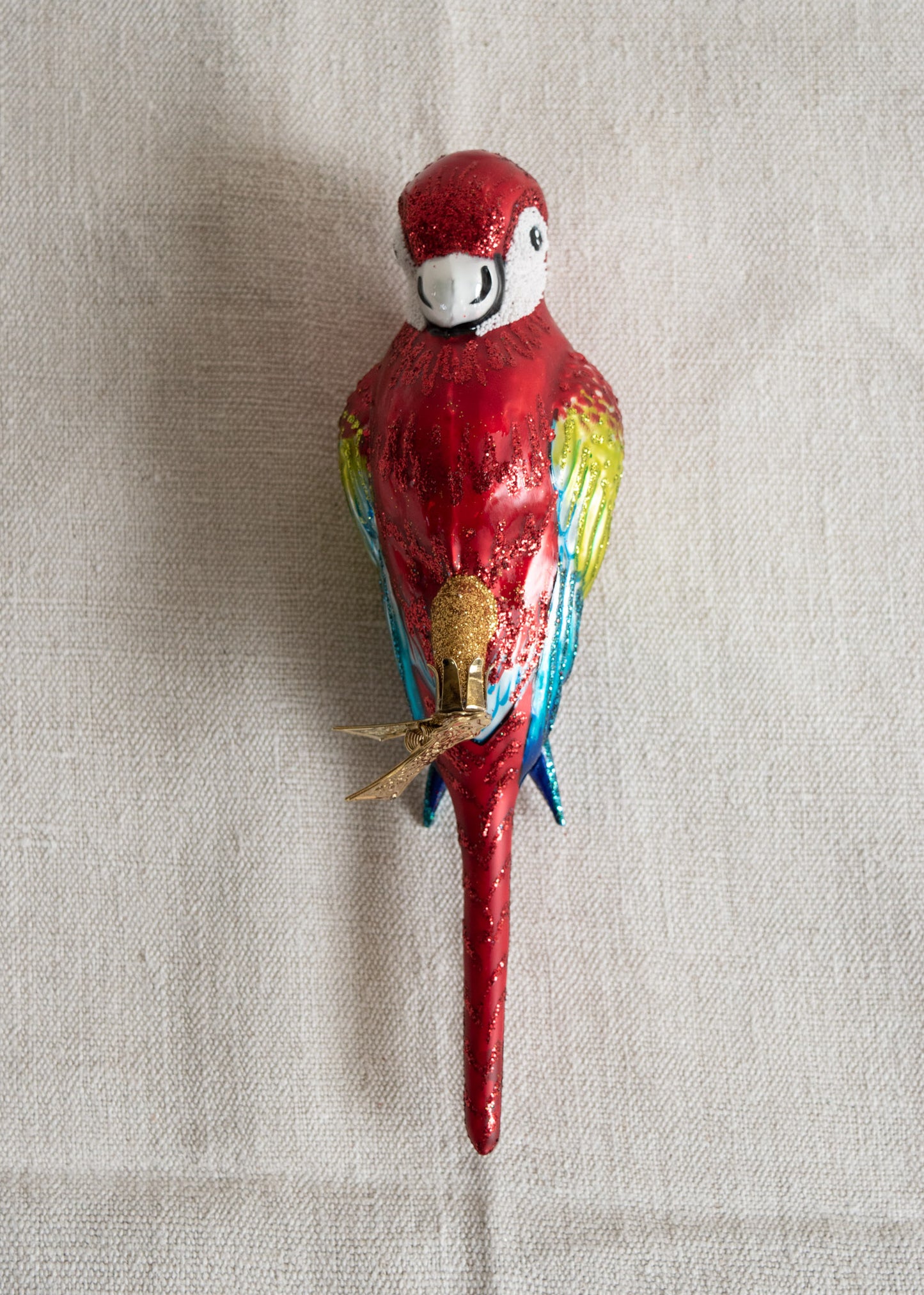 Polish Glass Christmas Ornament - Macaw