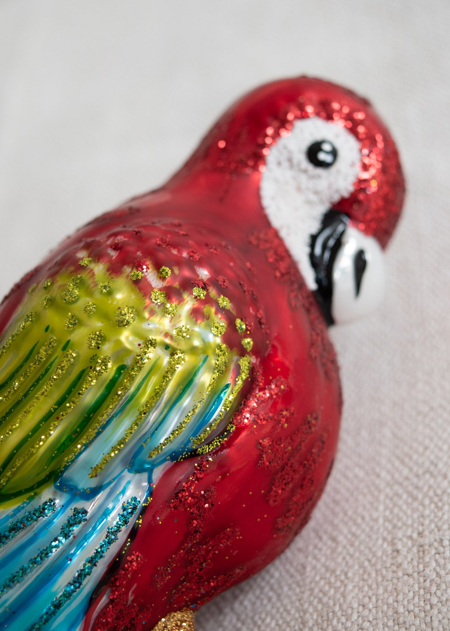 Polish Glass Christmas Ornament - Macaw