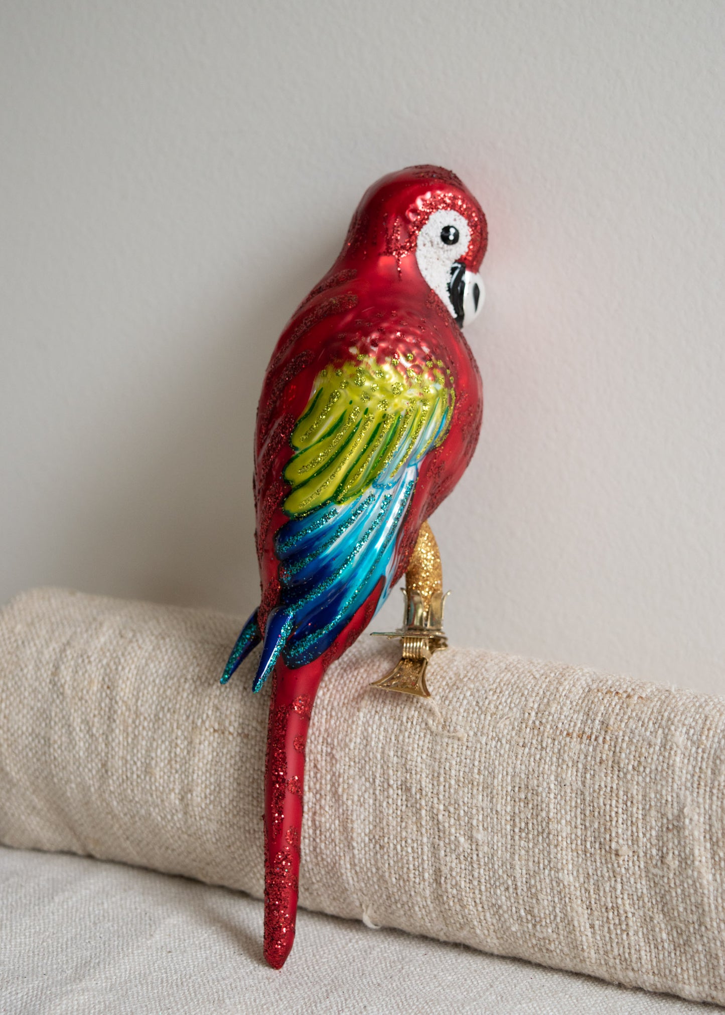 Polish Glass Christmas Ornament - Macaw