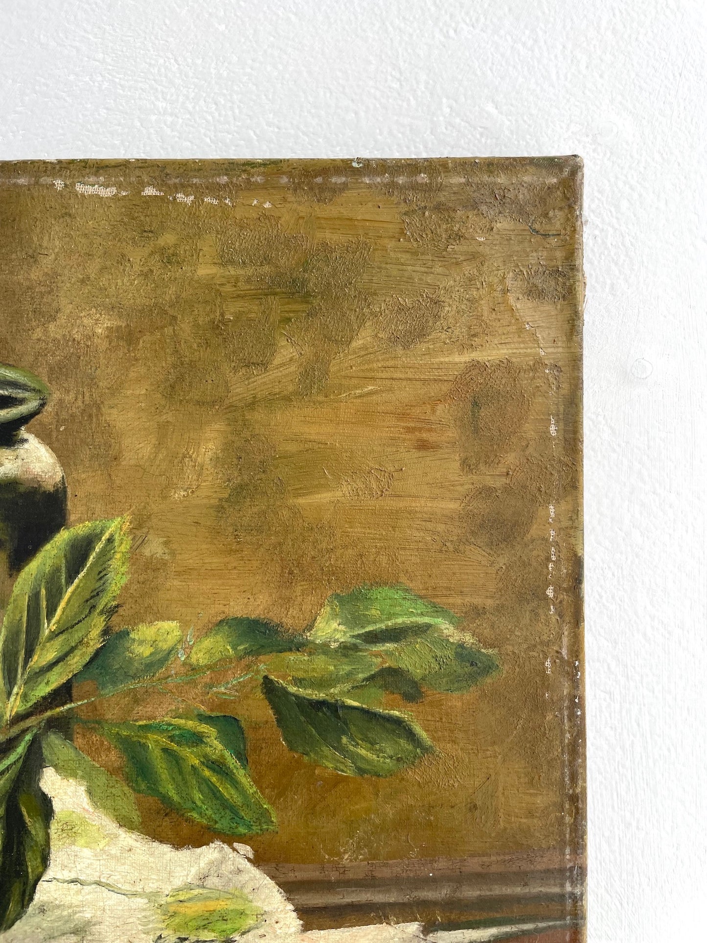 Antique French Still Life Painting - Cherry Harvest