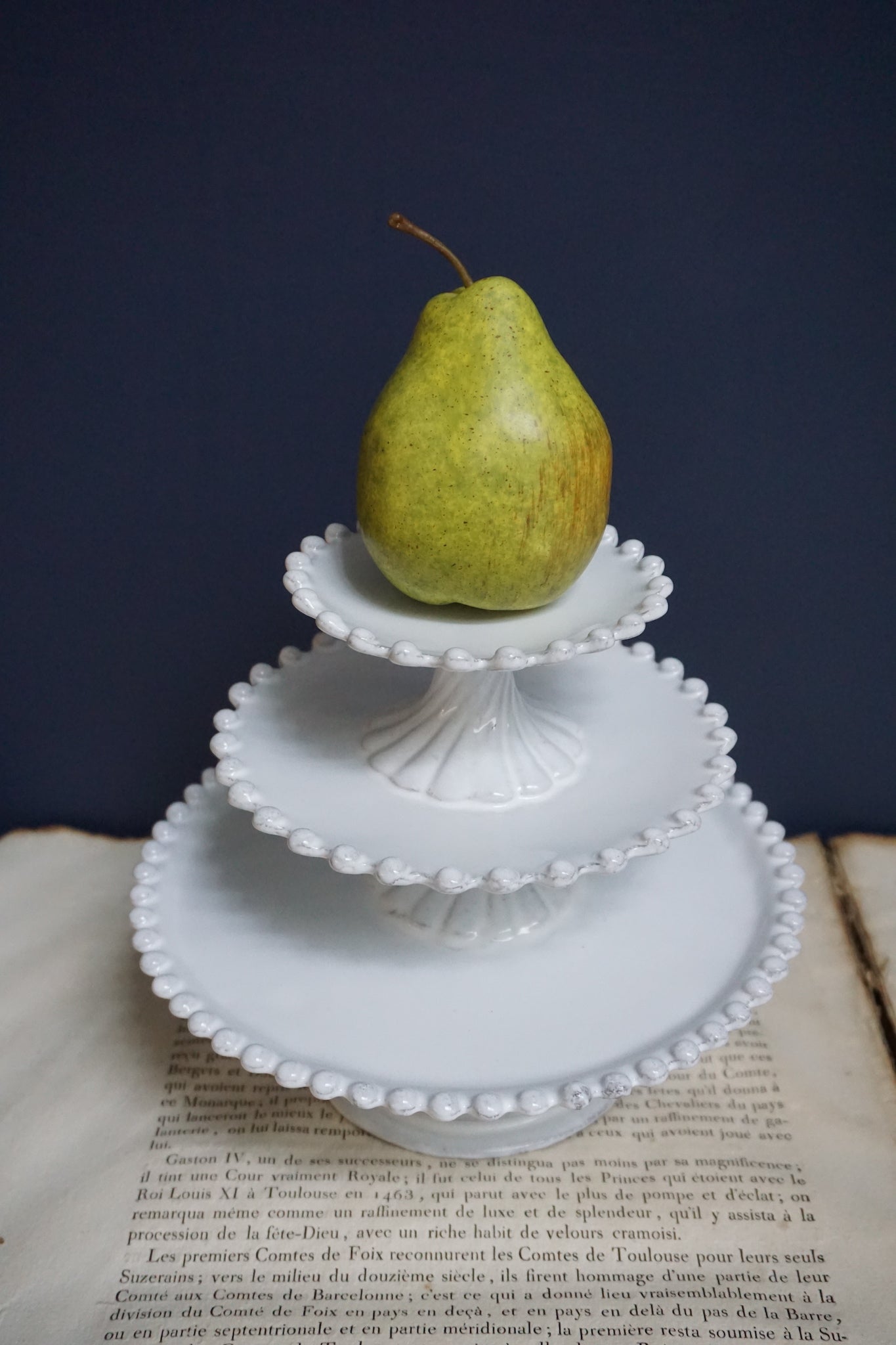 Astier de Villatte Adelaide 3-Tier Cake Stand