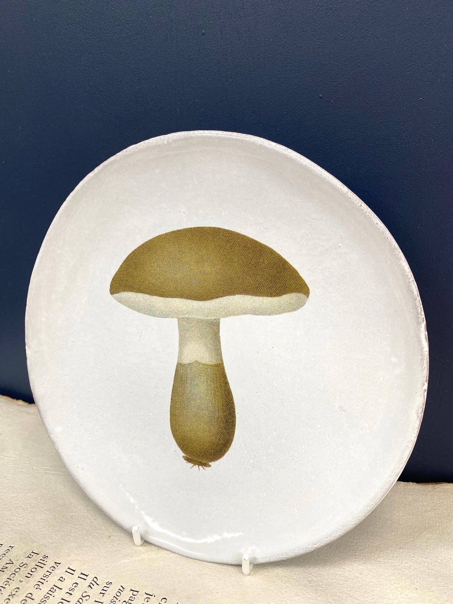 Astier de Villatte Bolet Azure Medium Plate