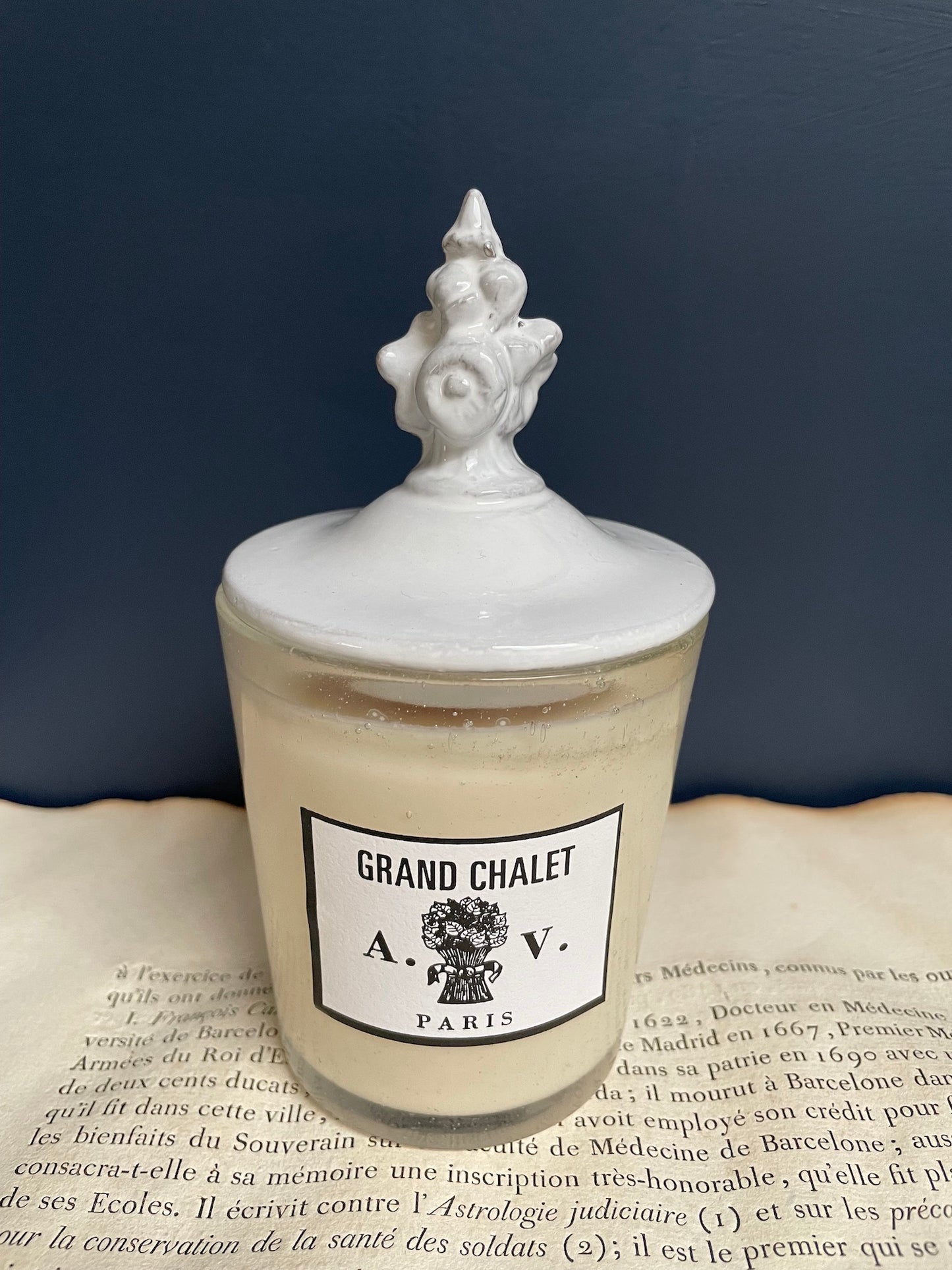 Astier de Villatte Bouquet Candle Lid for Glass Candles