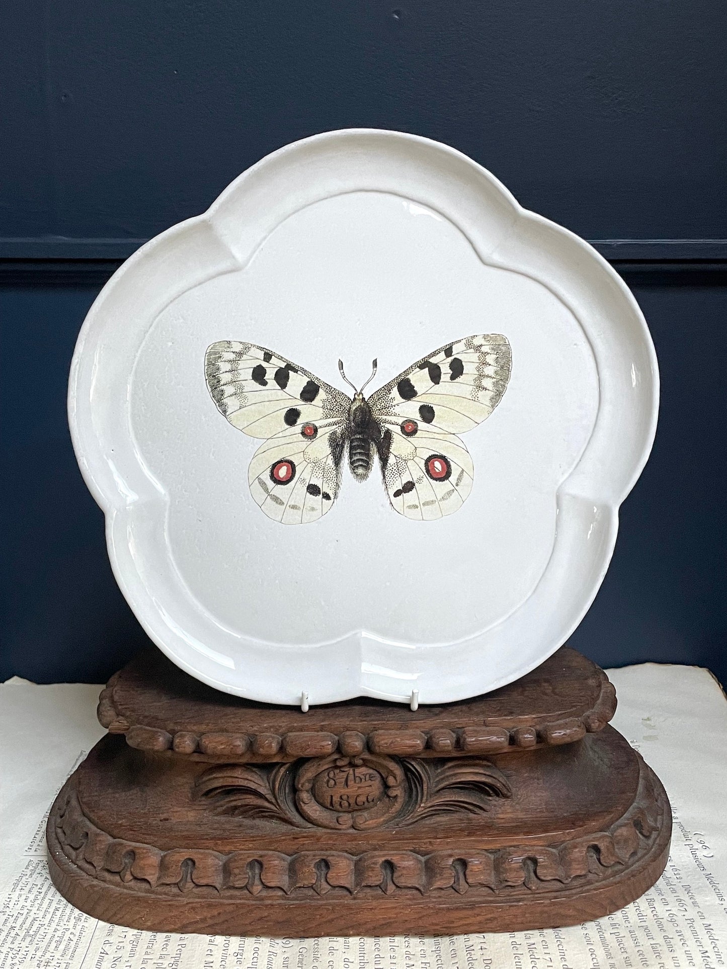 Astier de Villatte John Derian Butterfly Dinner Plate