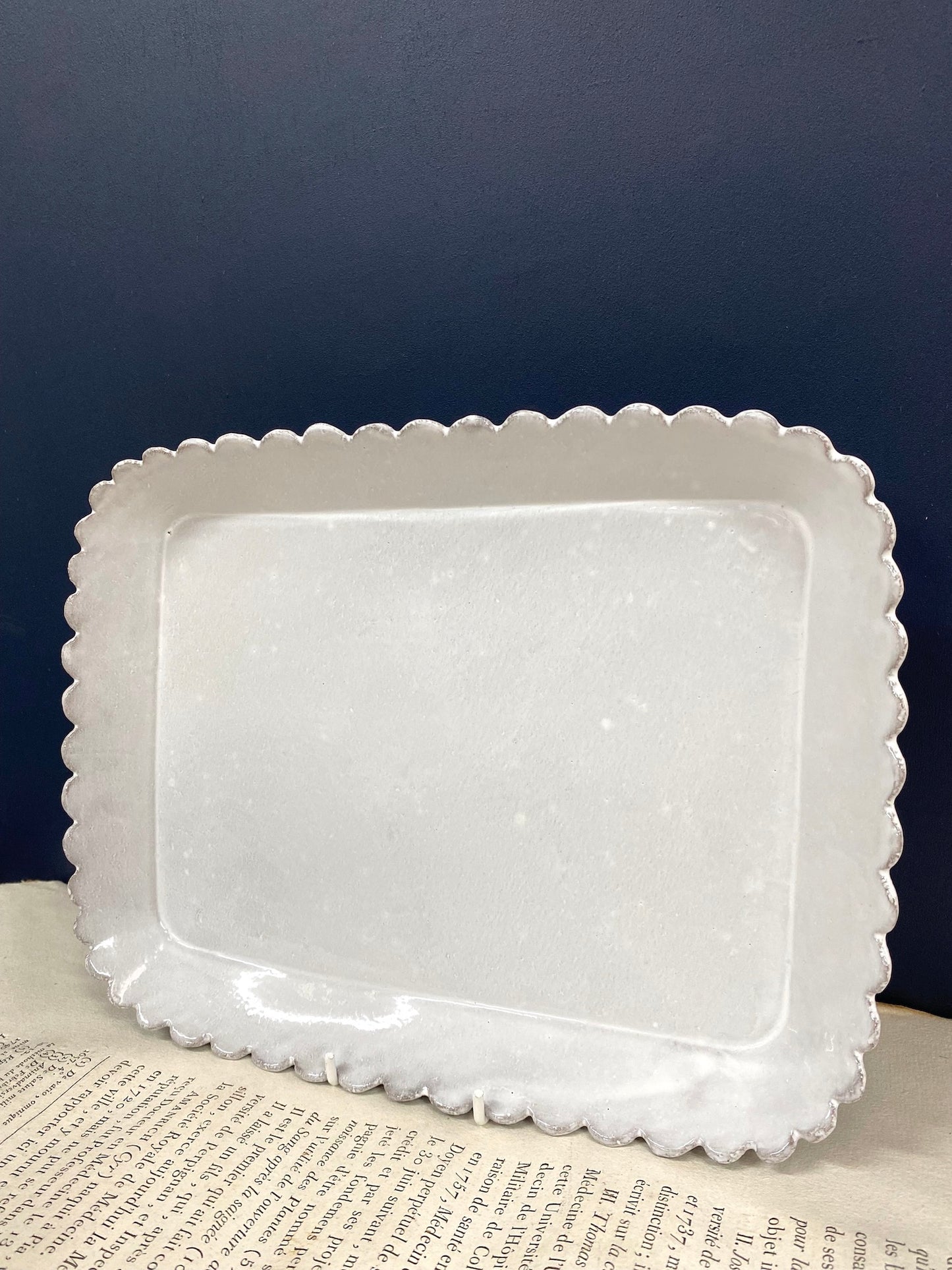 Astier de Villatte Rectangular Daisy Platter