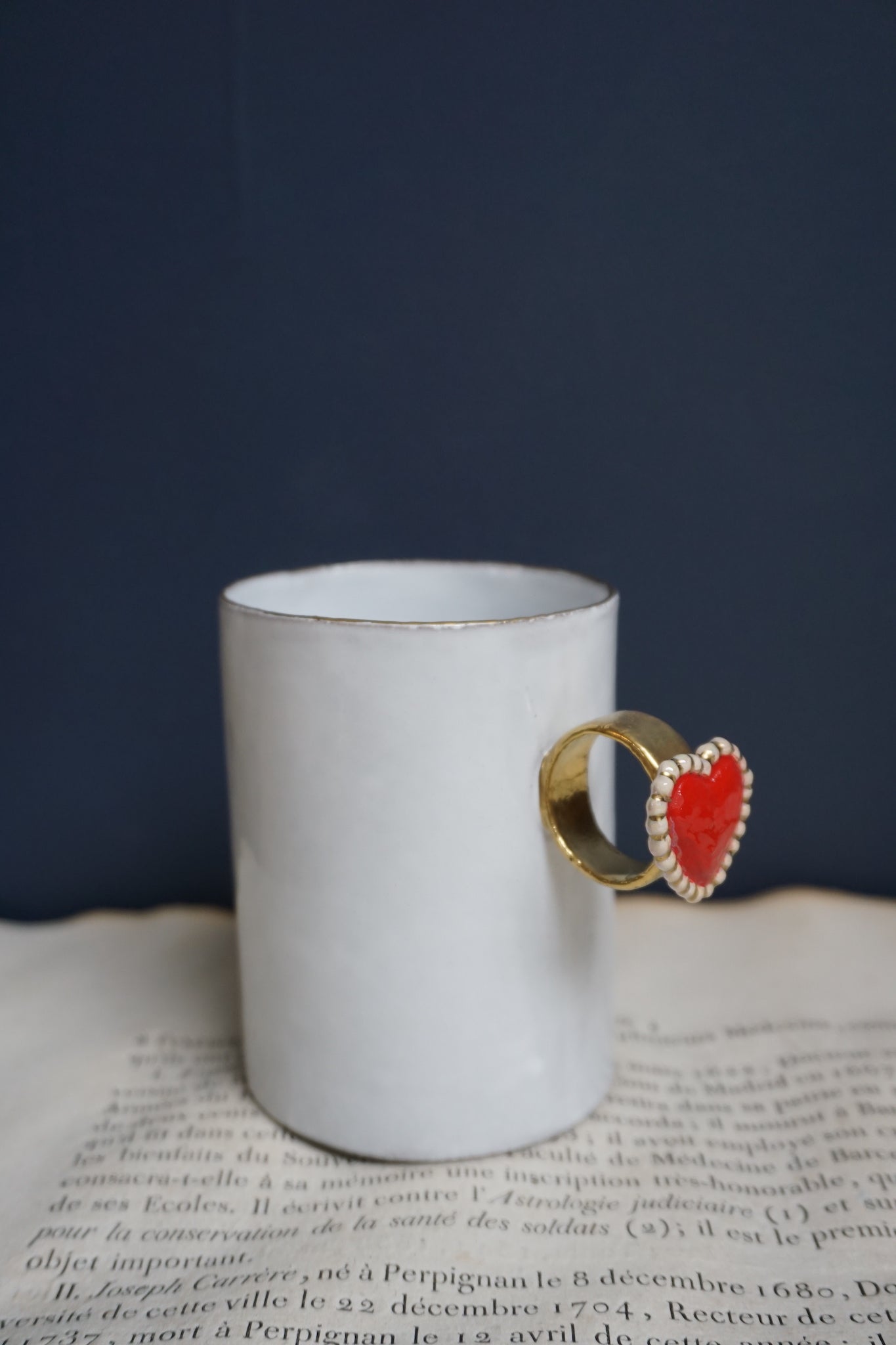 Astier de Villatte Serena Heart Ring Cup