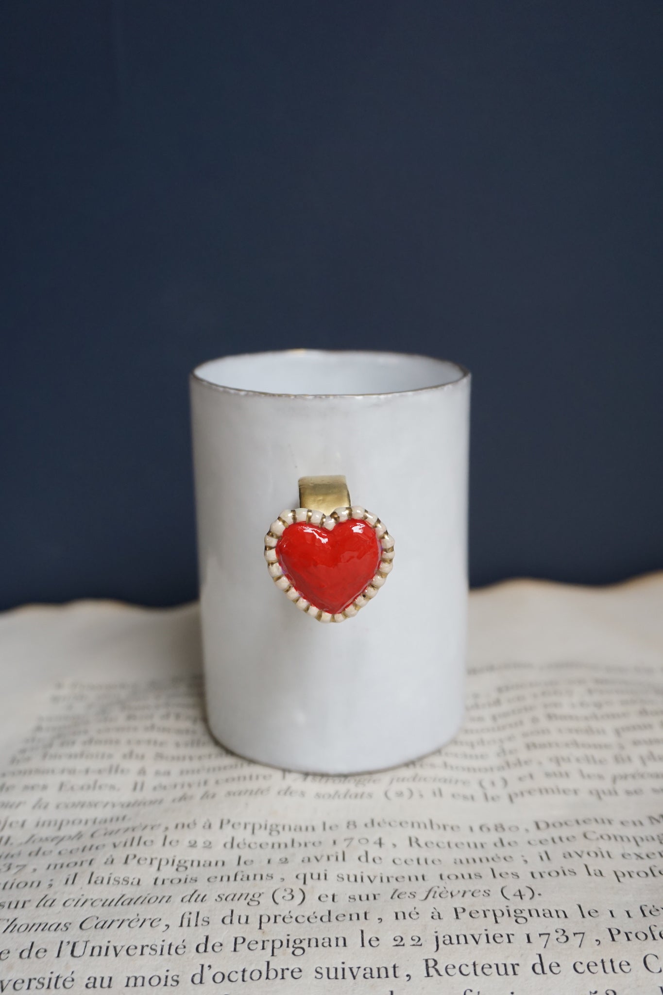 Astier de Villatte Serena Heart Ring Cup