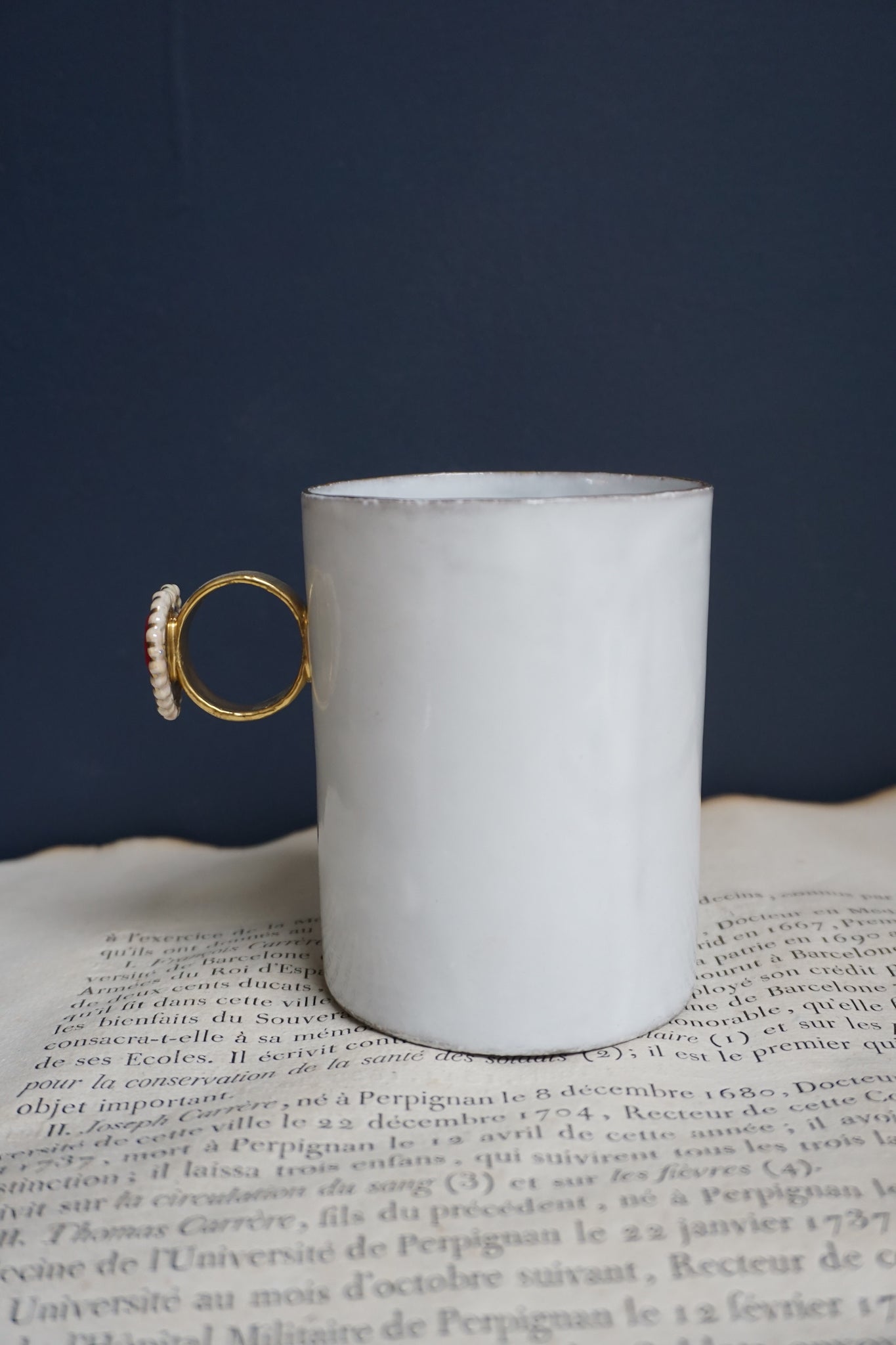 Astier de Villatte Serena Heart Ring Cup