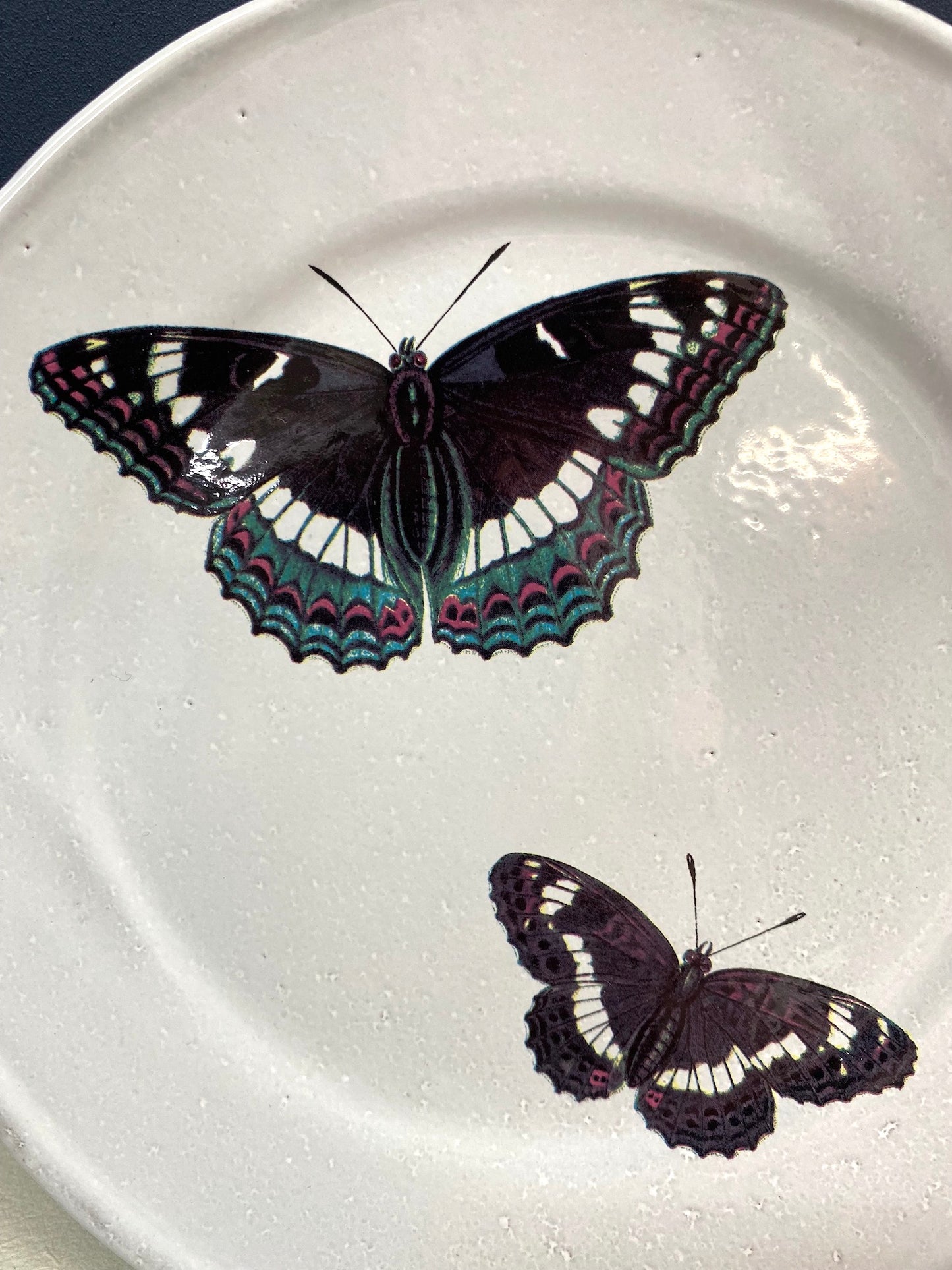 Astier de Villatte Two Flying Butterflies Medium Plate