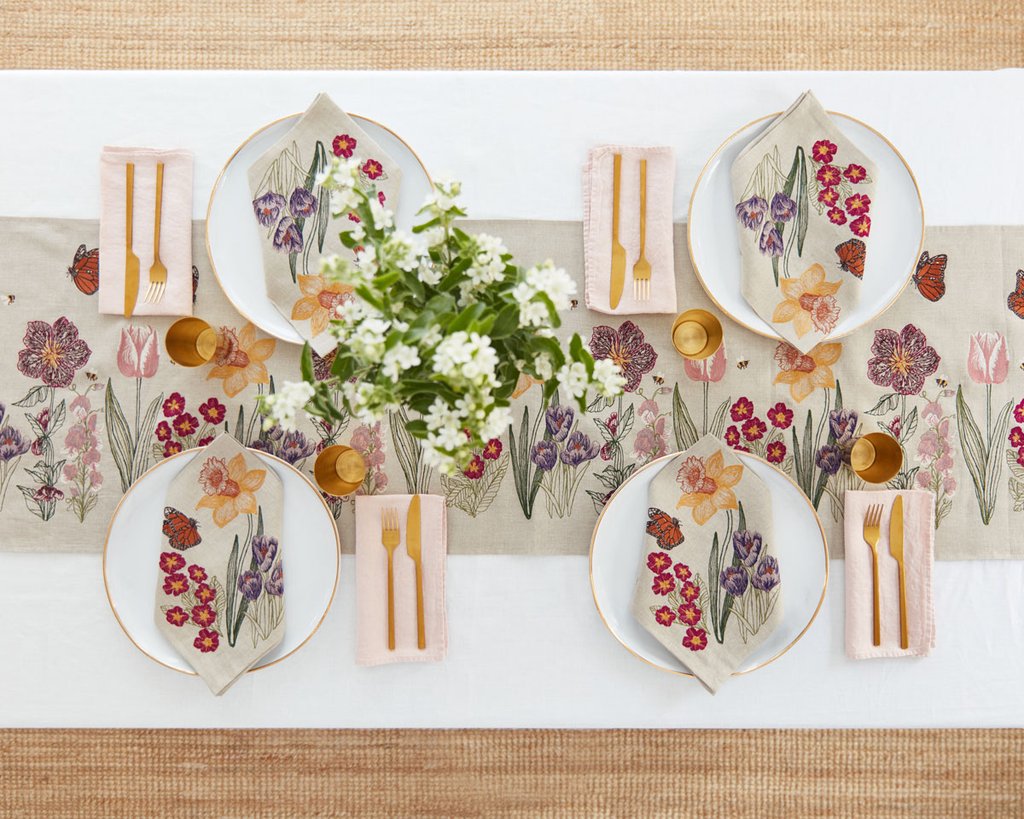 Coral & Tusk Blooms Dinner Napkin