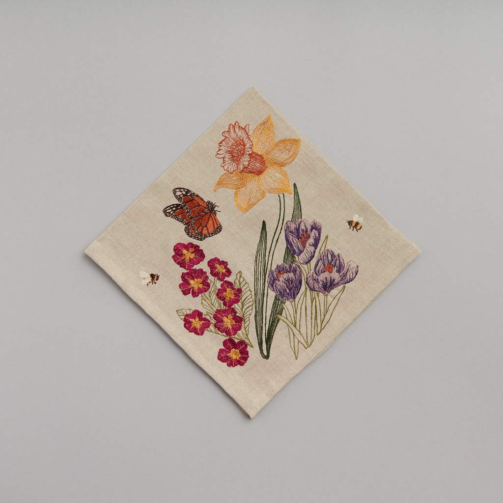Coral & Tusk Blooms Dinner Napkin