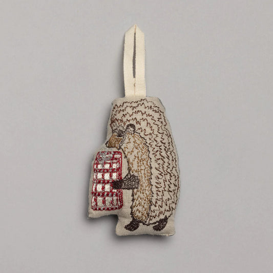 Coral & Tusk 'Hedgehog with Present' Ornament