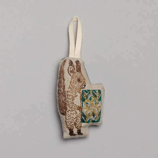 Coral & Tusk 'Squirrel with Present' Ornament