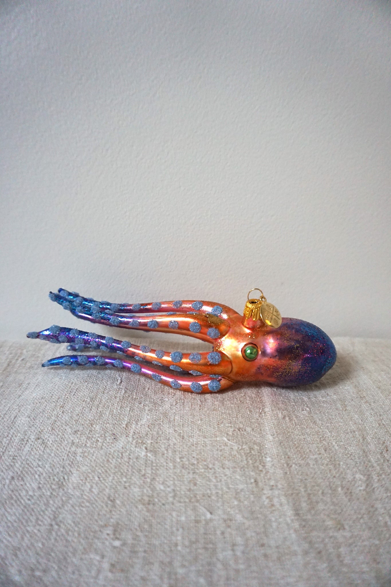 Polish Glass Christmas Ornament - Squid