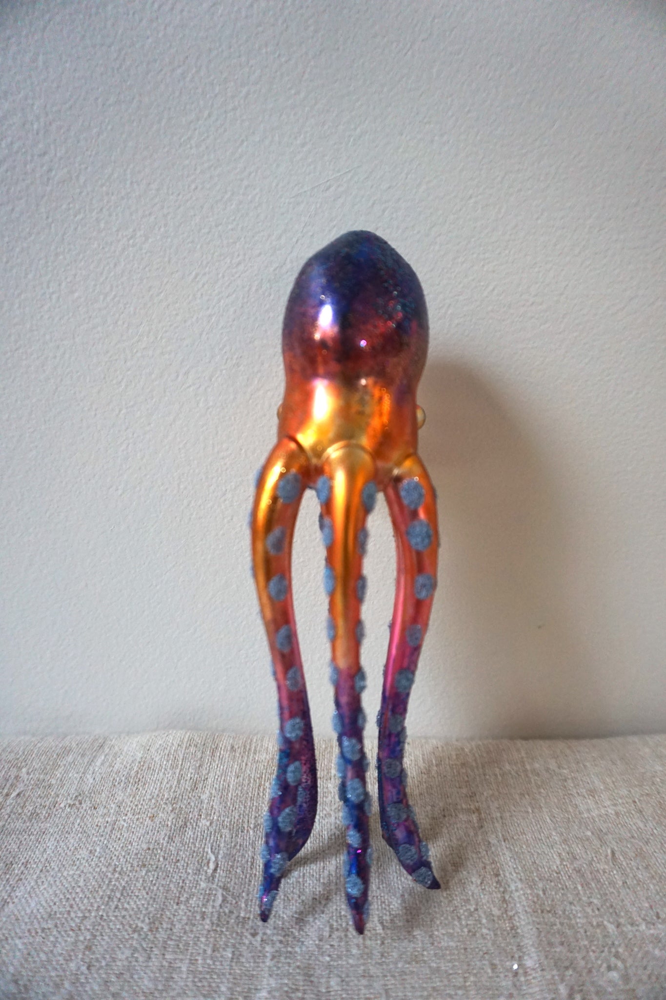 Polish Glass Christmas Ornament - Squid