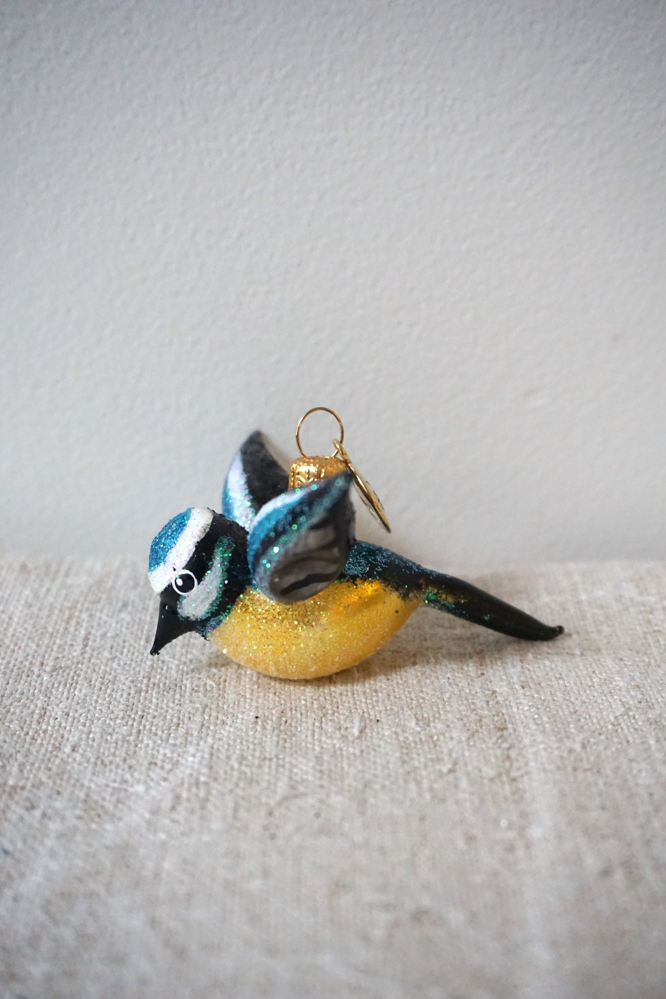 Polish Glass Christmas Ornament - Small Blue Bird