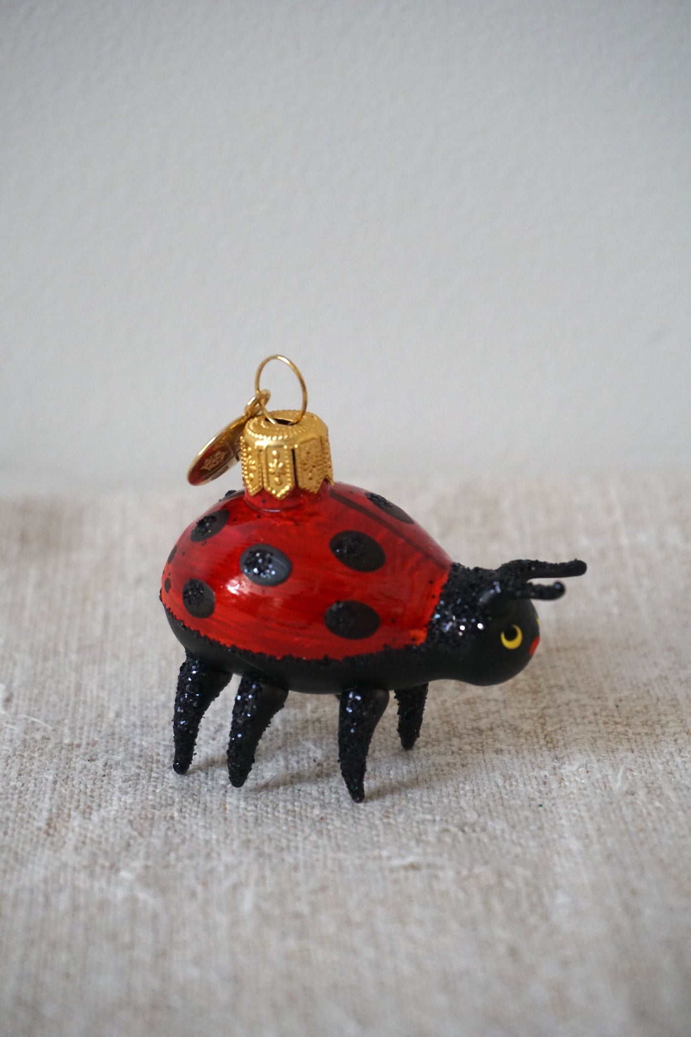 Polish Glass Ornament - Small Ladybug