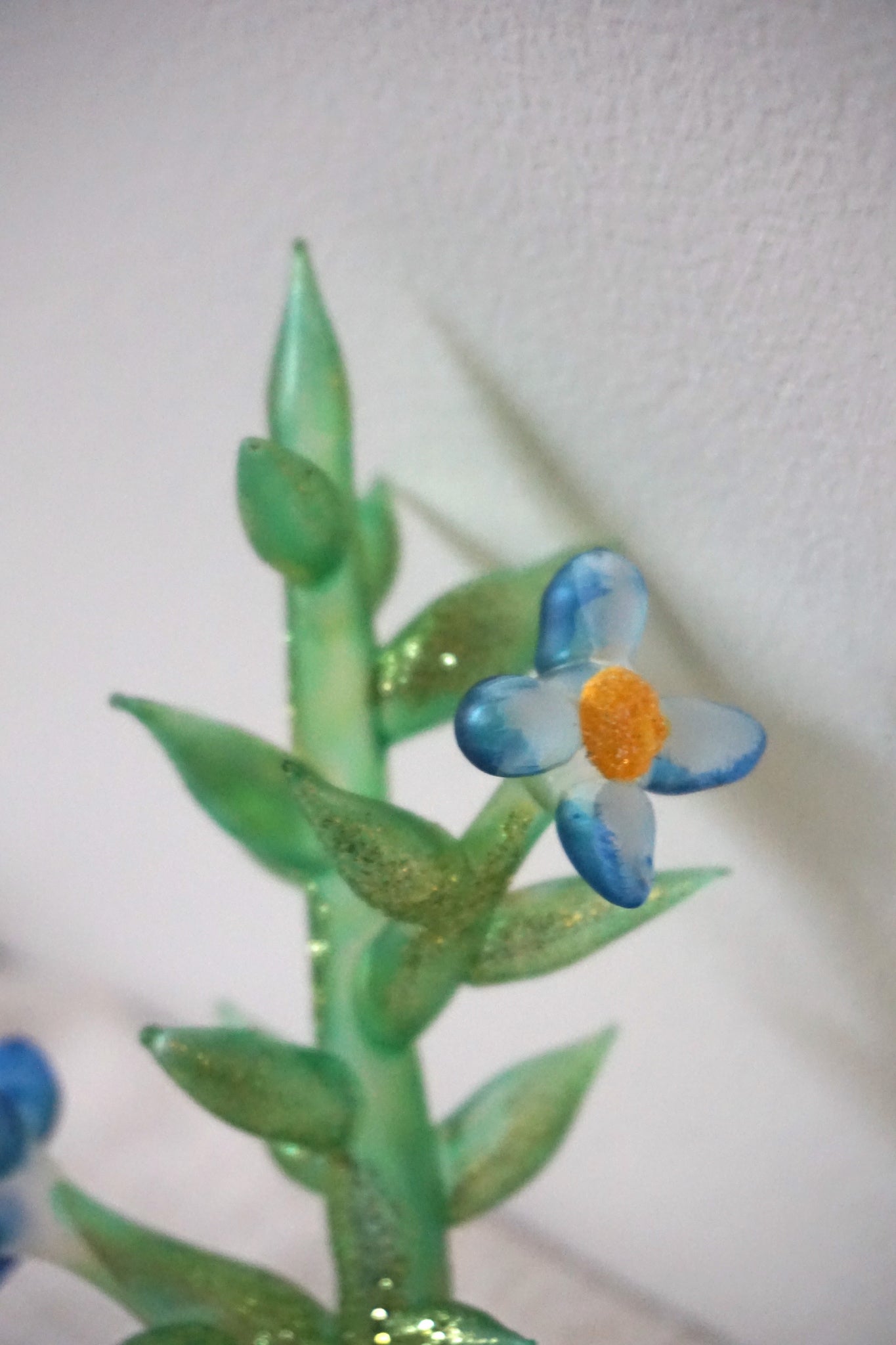 Polish Glass Christmas Ornament - Forget Me Not