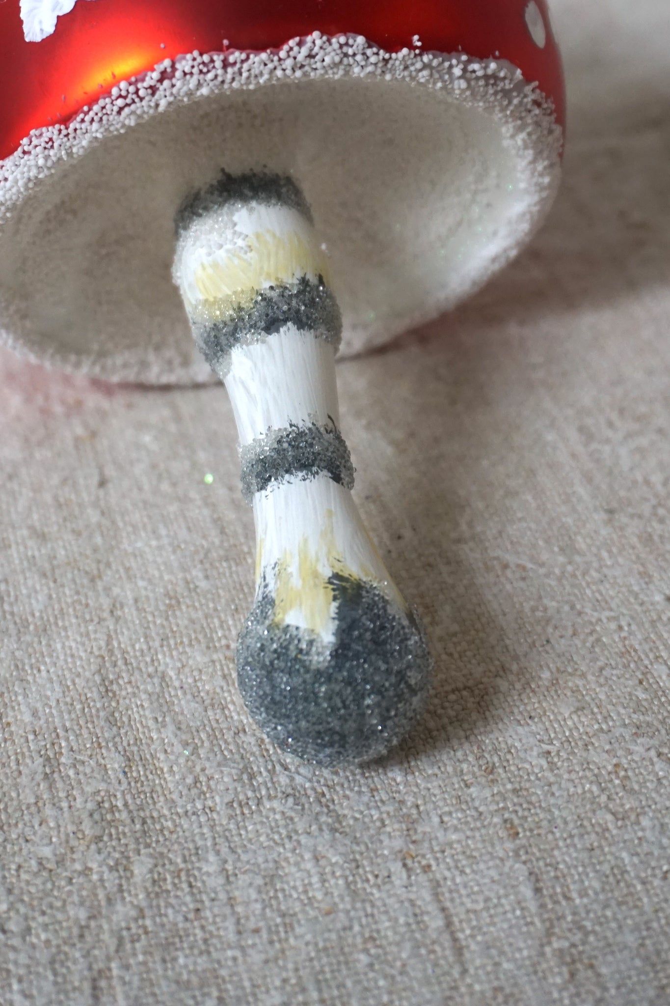 Polish Glass Christmas Ornament - Large Mushroom II