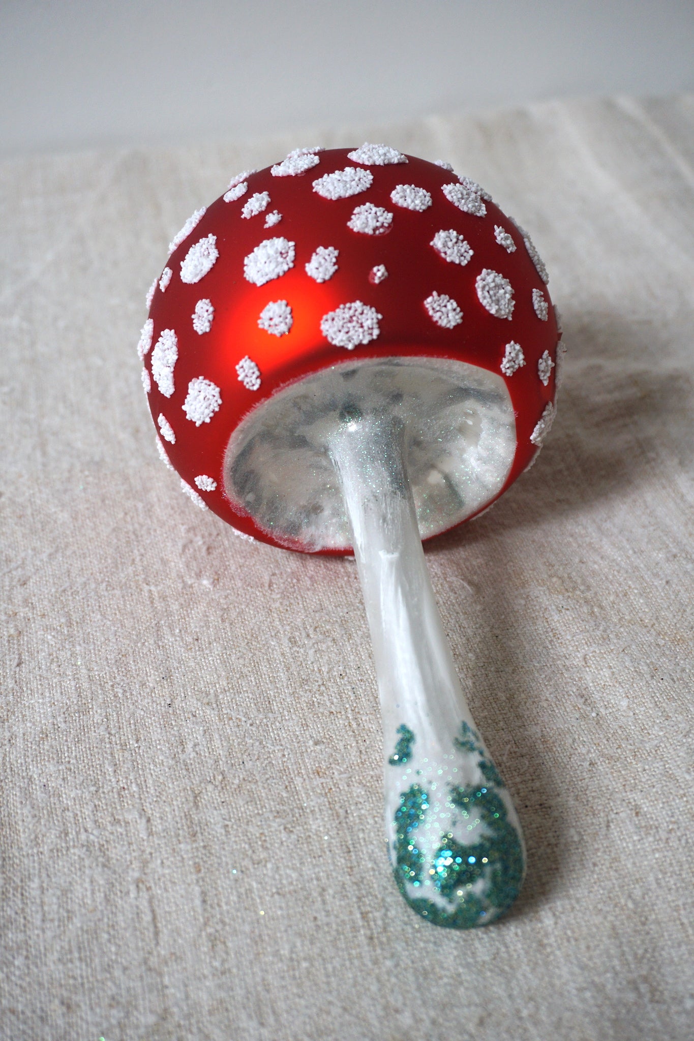 Polish Glass Christmas Ornament - Extra Large Mushroom I