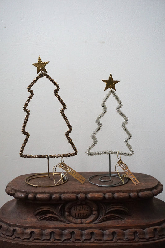 Walther & Co. Beaded Standing Christmas Tree Ornament