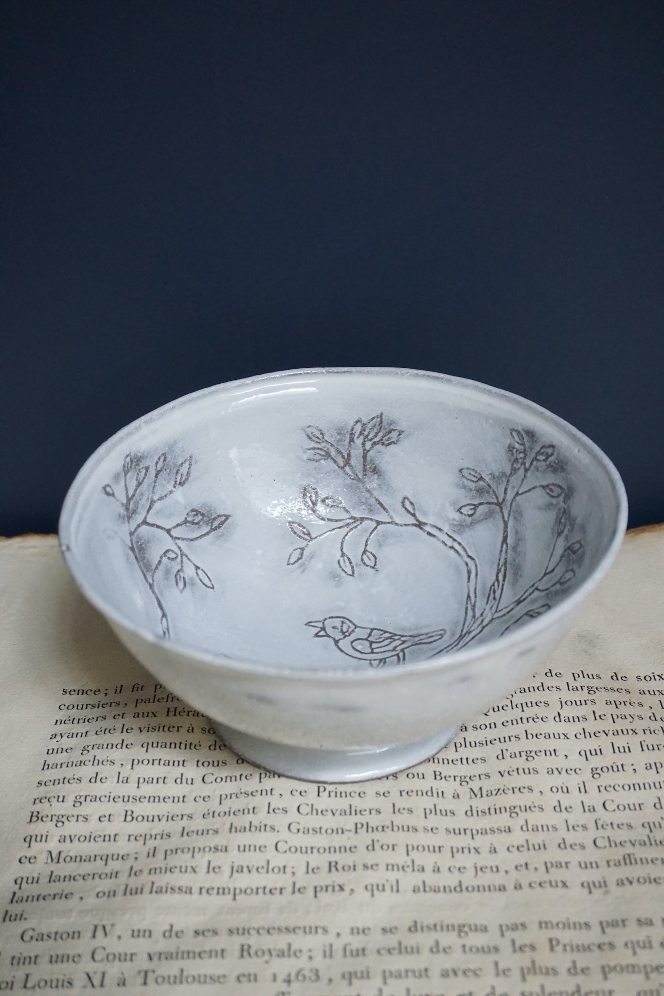 Astier de Villatte Setsuko Bird on Tree Fruit Stand