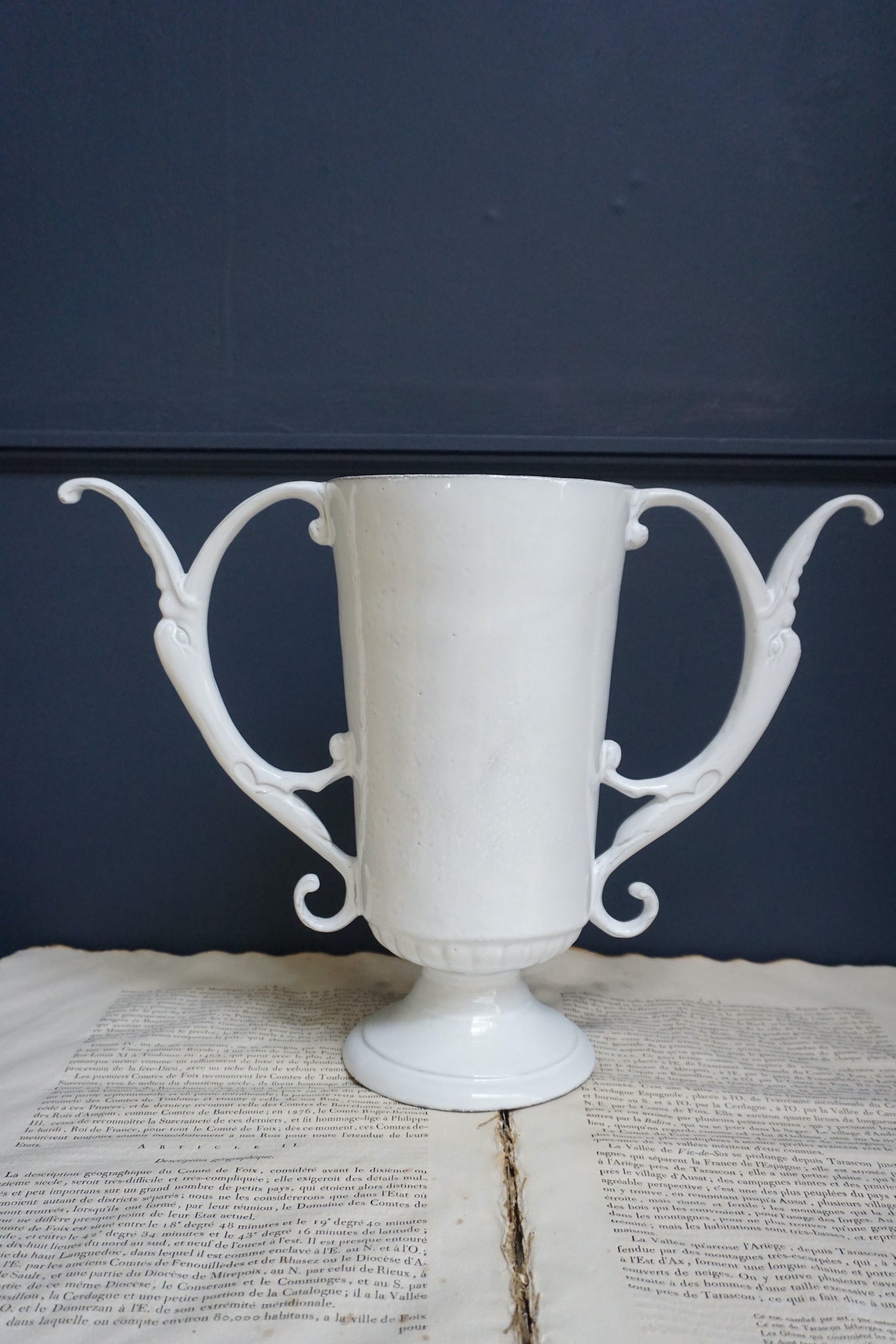 Astier de Villatte Casper Large Vase with Handles