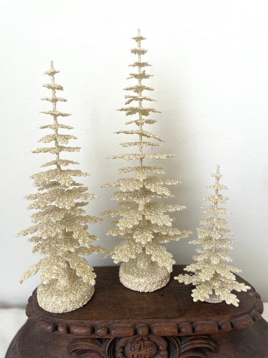 Handmade German Christmas Trees - Gold