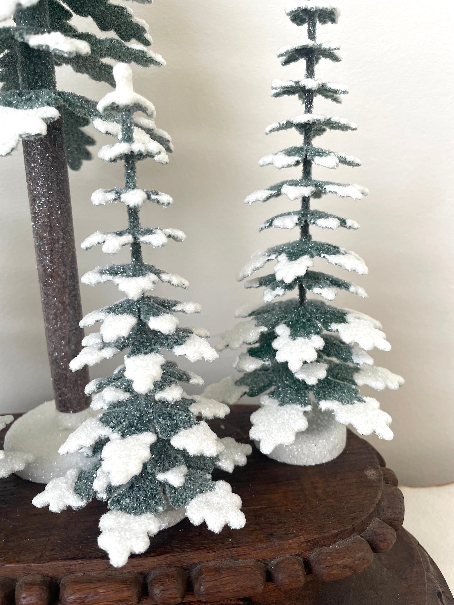 Handmade German Christmas Trees - Snowy Green