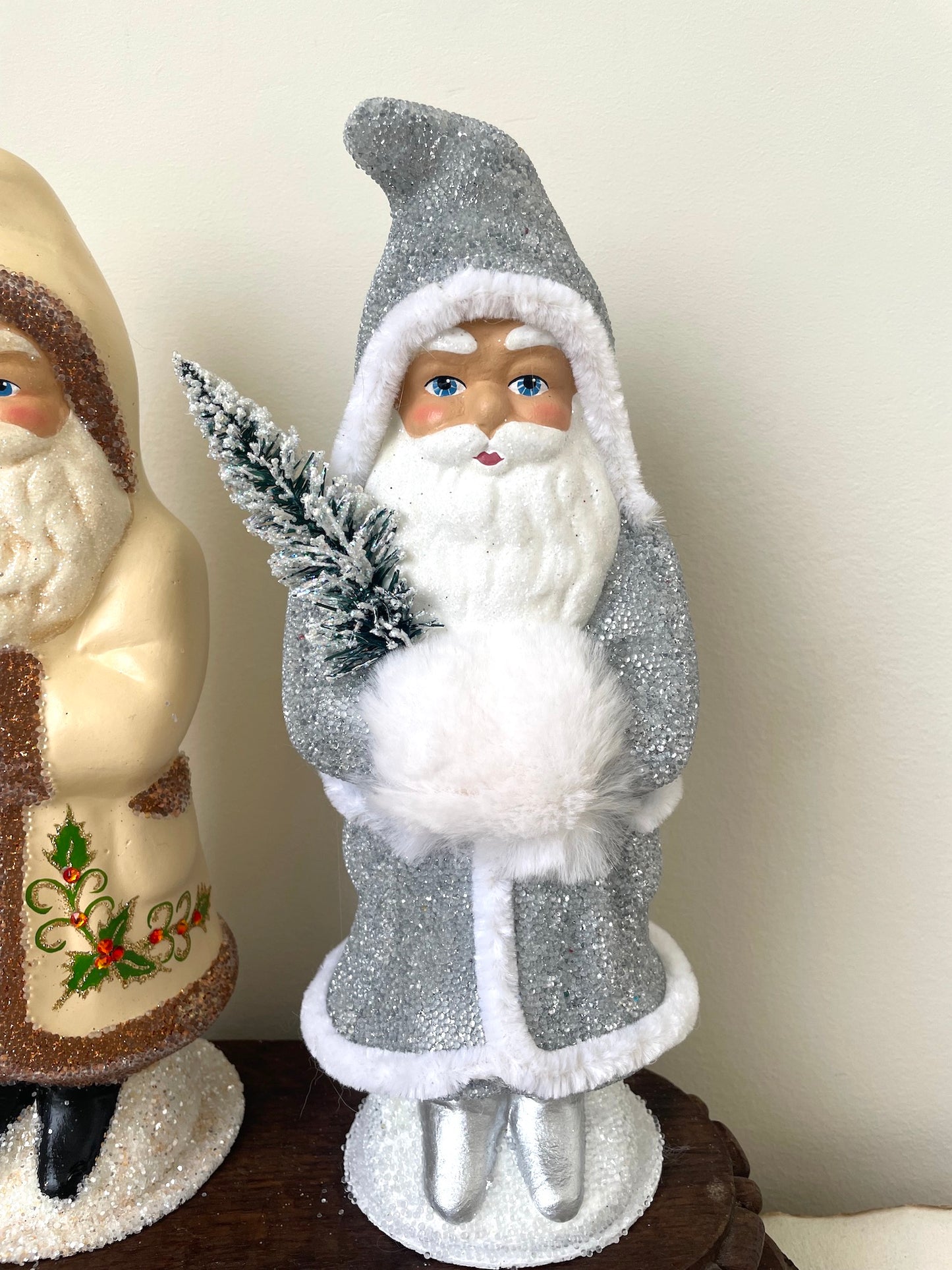 Handmade German Santas - Large Gold & Silver