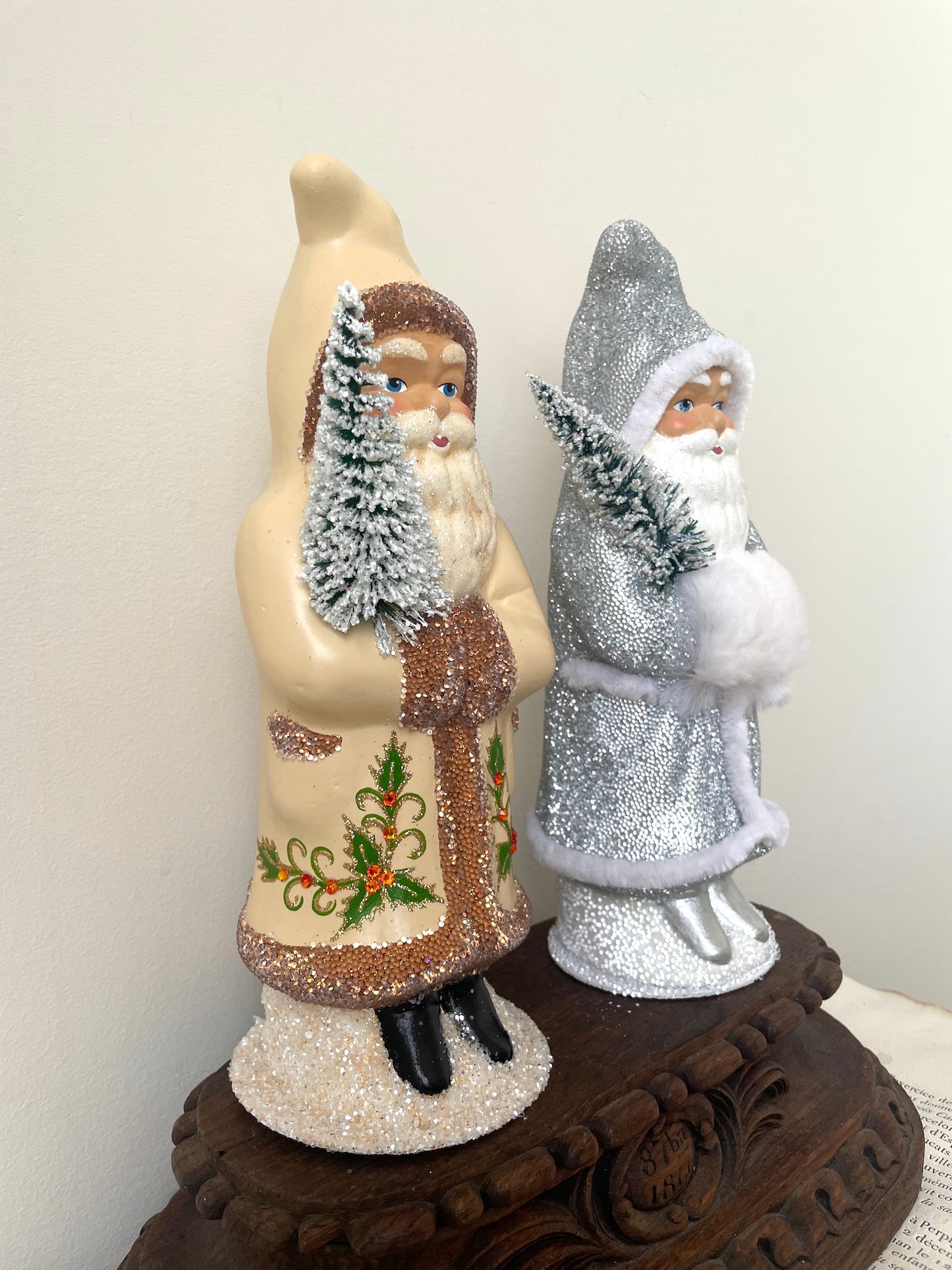Handmade German Santas - Large Gold & Silver